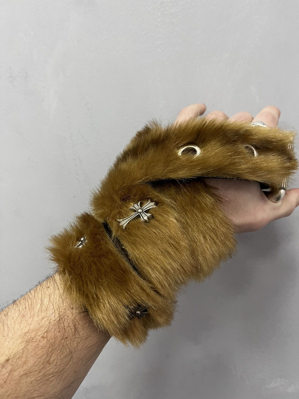 Hysteric Glamour × If Six Was Nine SALE💣💣AVANT-GARDE GOTHIC LEATHER fur BELT RICK OWENS STYLE Size ONE SIZE - 6 Thumbnail