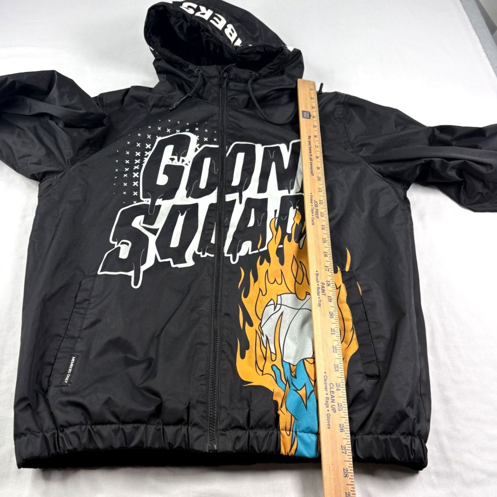 Members Only Members Only Jacket Mens M Black Looney Tunes Goon Squad Graphic Bomber Full Zip Hooded Size US M / EU 48-50 / 2 - 6 Thumbnail