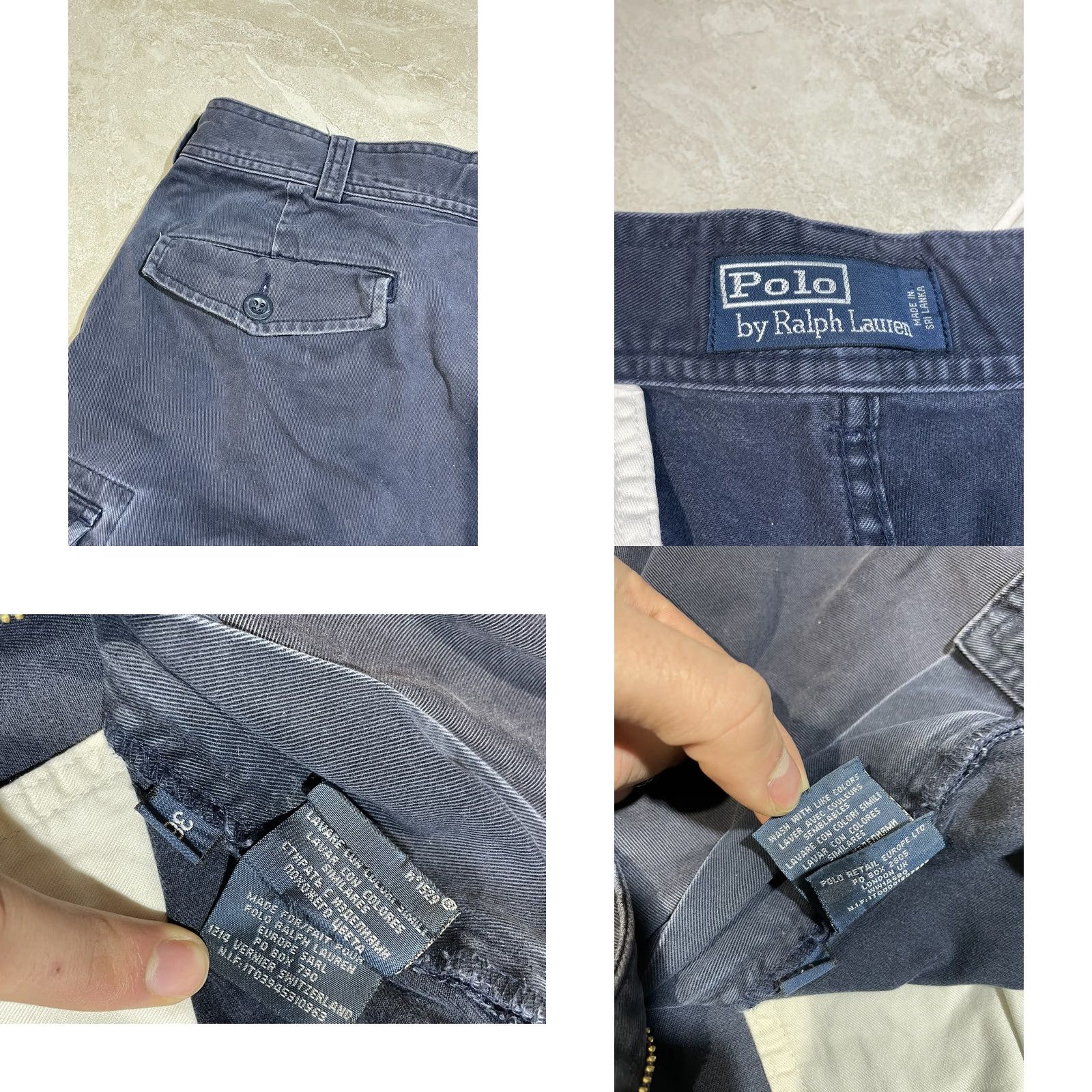 Polo Ralph Lauren VINTAGE Polo Ralph Lauren Shorts Mens 36 Dark Blue Streetwear Y2K Cargo Chino Size US M / EU 48-50 / 2 - 9 Thumbnail
