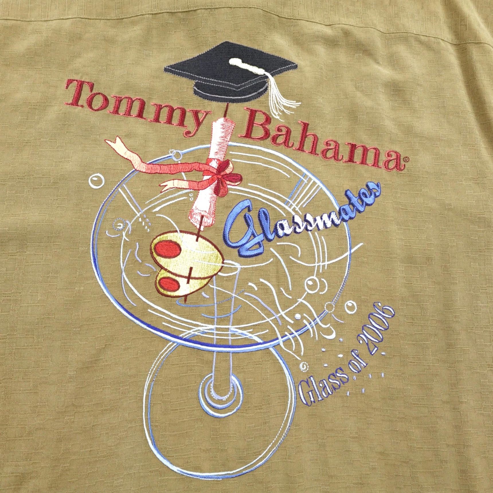 Tommy Bahama VINTAGE Tommy Bahama Shirt Mens Large Brown Hawaiian Graphic Embroidered Camp NEW Size US L / EU 52-54 / 3 - 6 Thumbnail