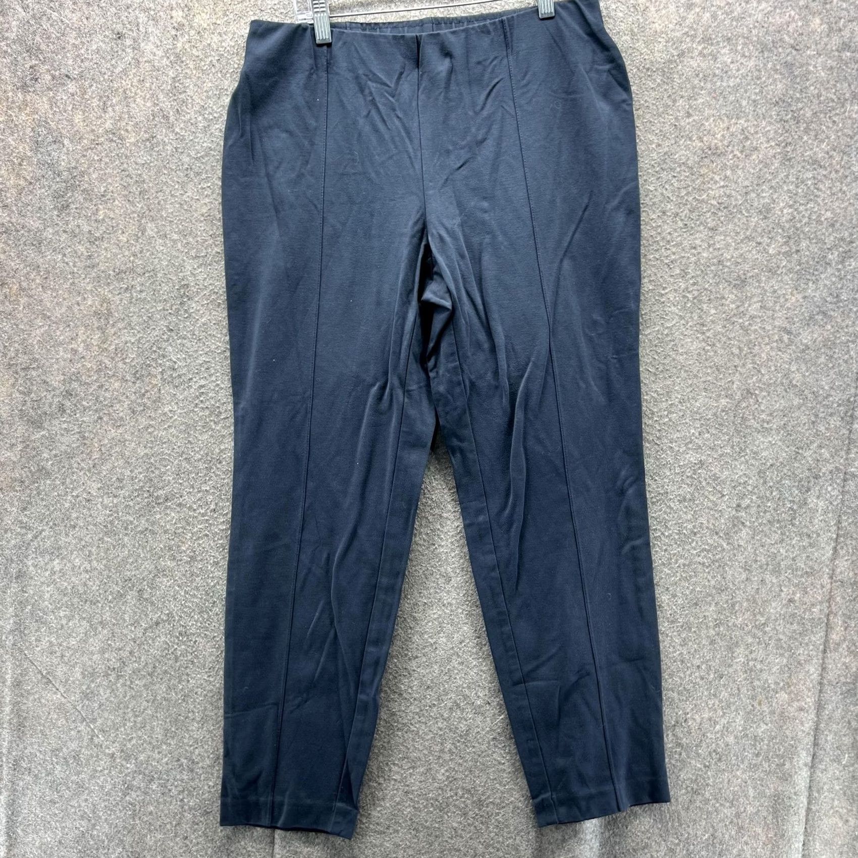 J. Jill VINTAGE? No. J. Jill Pants Womens Medium Black Ponte Slim Leg Dressy Work Elastic Waist Pockets Tapered Office Shoes? Size 32" / US 10 / IT 46 - 2 Thumbnail