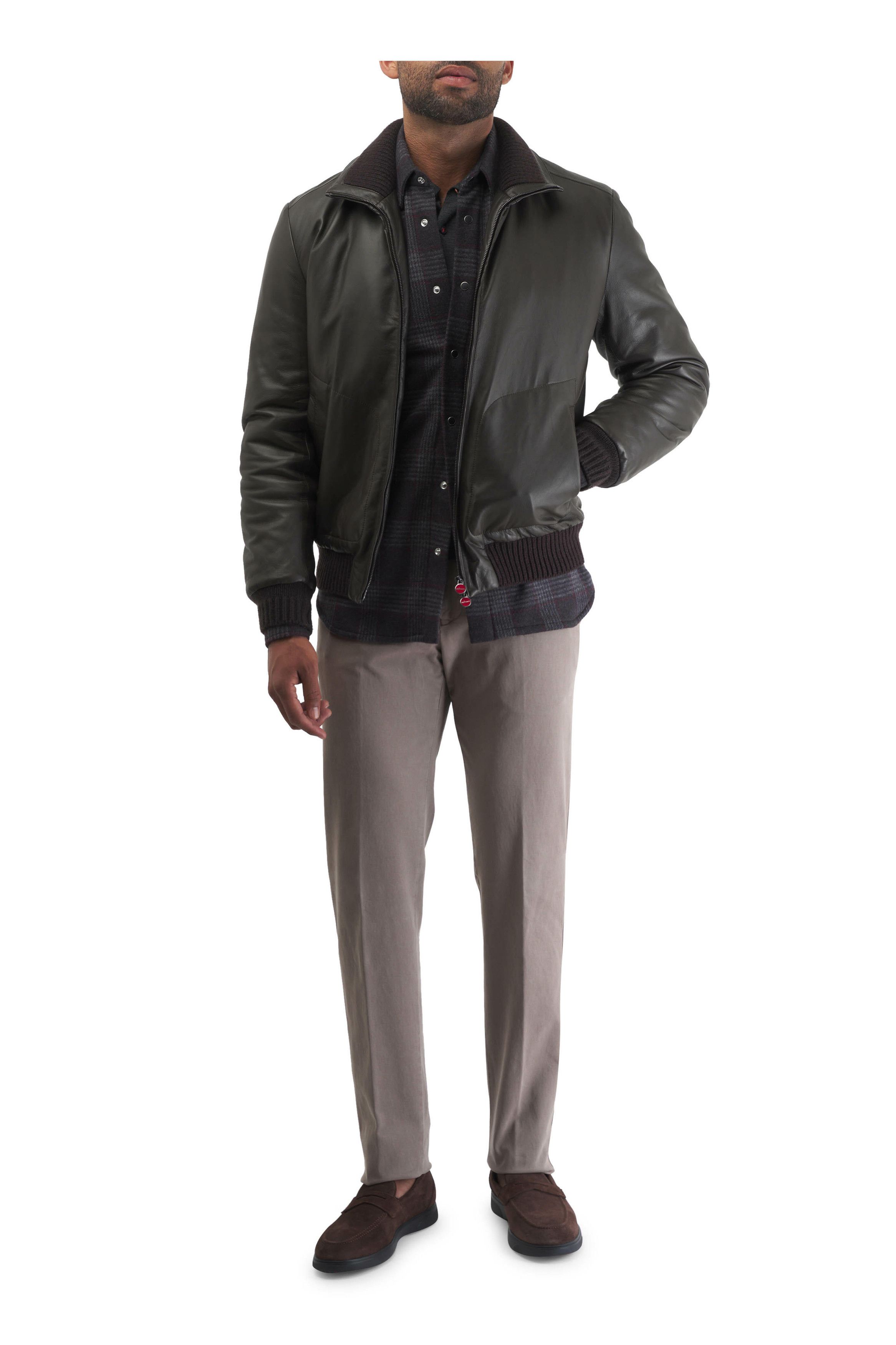Kiton o1mtch0225 Stretch Cotton Chino in Taupe Size US 36 / EU 52 - 3 Thumbnail