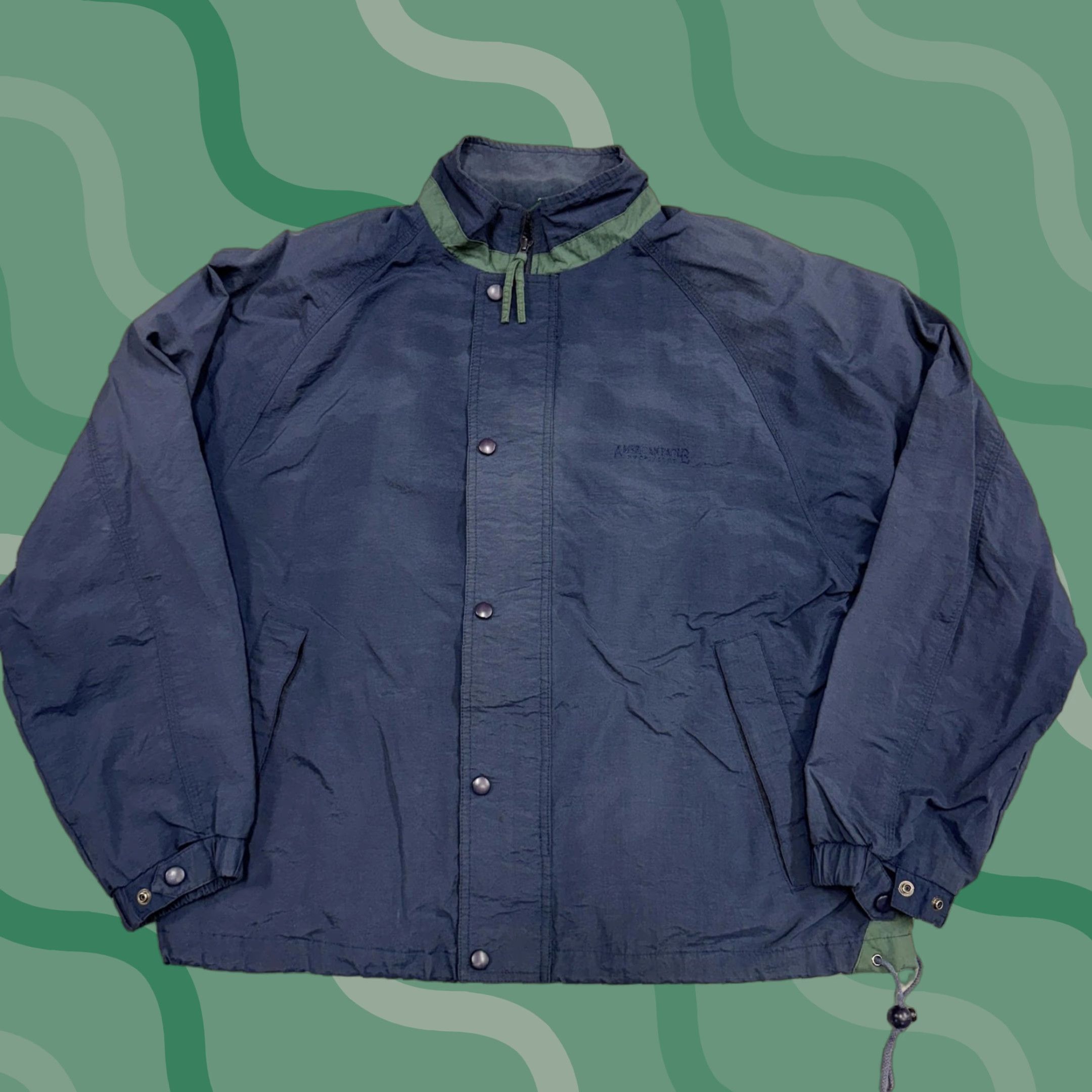 American Eagle Outfitters VINTAGE American Eagle Jacket Mens Medium Windbreaker Nylon Blue Zip Snap Pockets Lined Polyester 90s Outdoors Size US M / EU 48-50 / 2 - 1 Thumbnail
