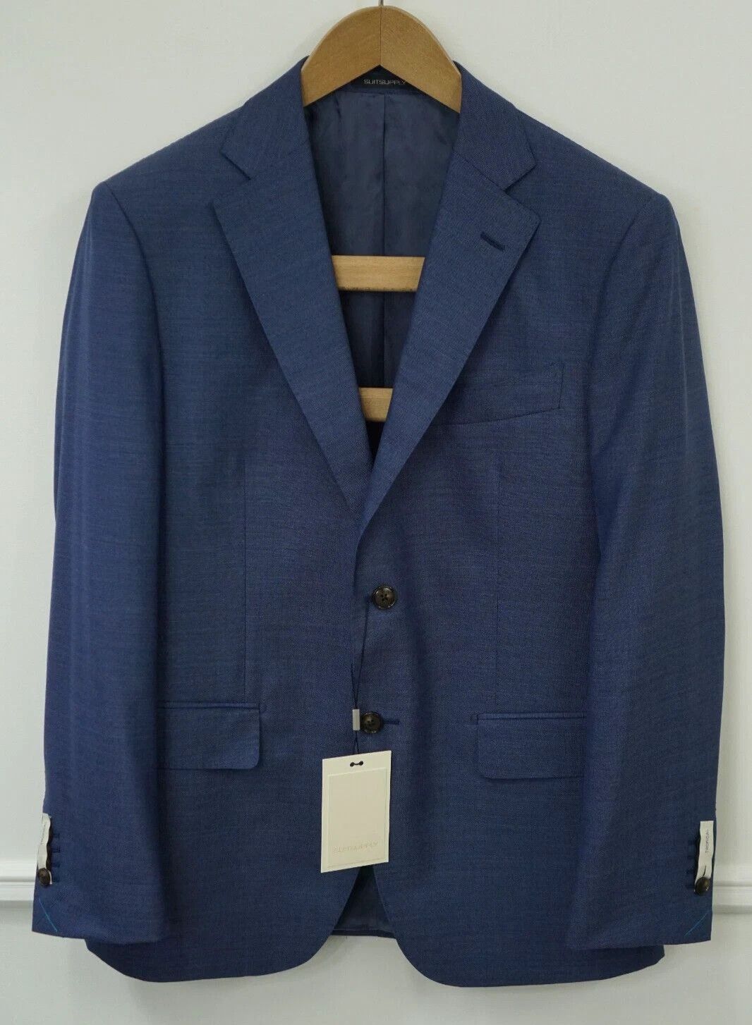 Suitsupply Men Suitsupply Blazer NapolI Single Breasted Blue Wool US36 Size 36R - 1 Thumbnail