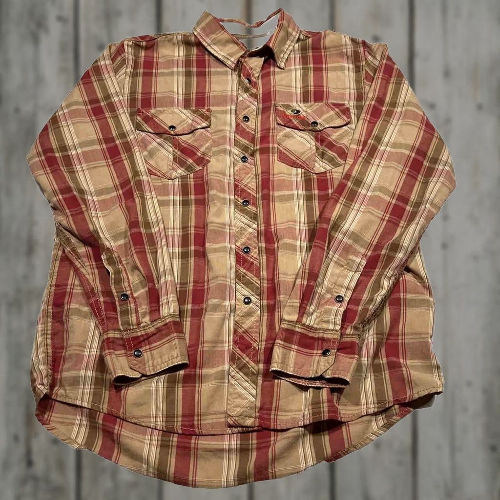 Vintage Mossy Oak Shirt Mens M Red Men Long Sleeve Pearl Snap Plaid Collared Button Size US M / EU 48-50 / 2 - 1 Thumbnail