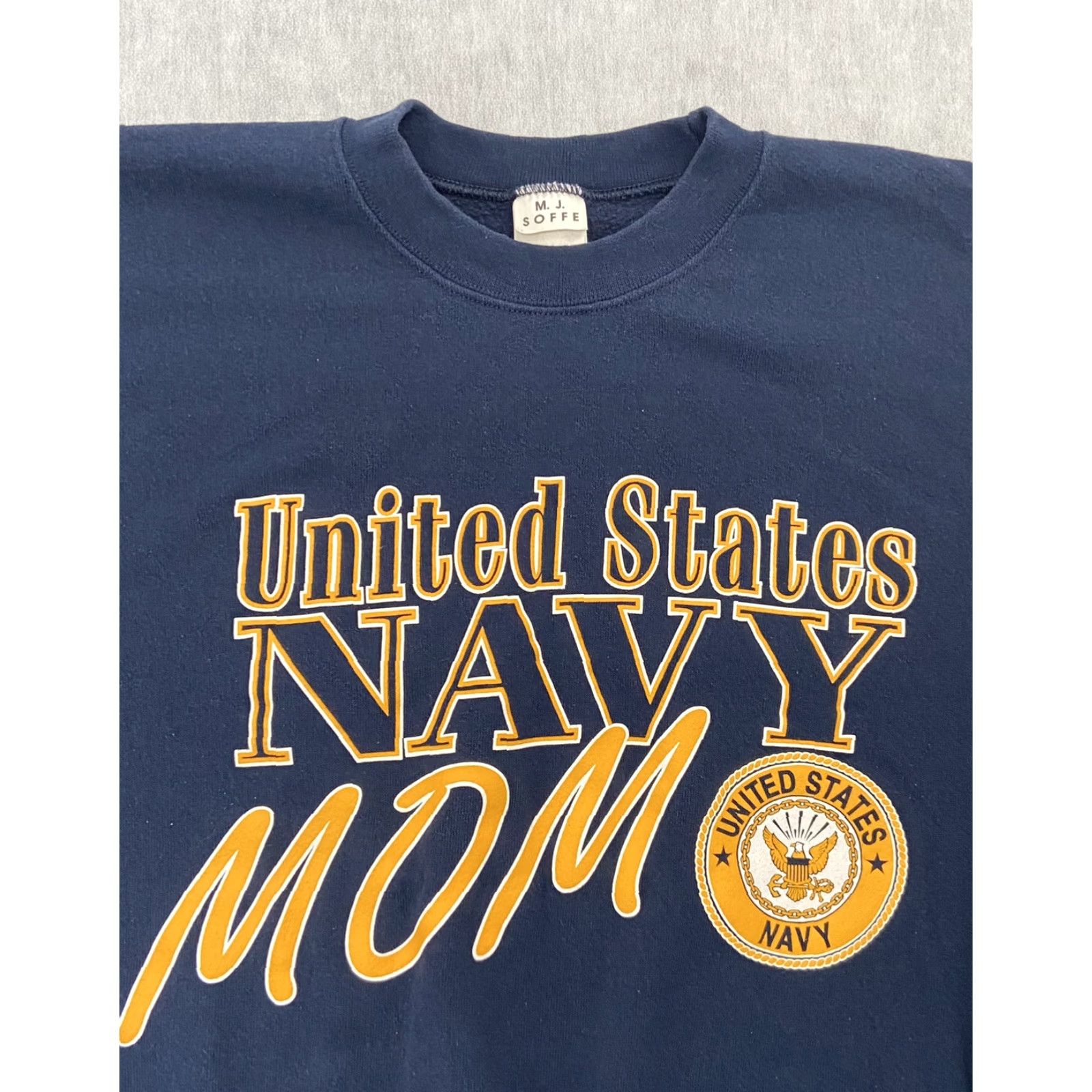 Soffe VINTAGE MJ Soffe Sweater XL Blue United States Navy Mom Women's Pullover Classic Nautical Size XL / US 12-14 / IT 48-50 - 3 Thumbnail