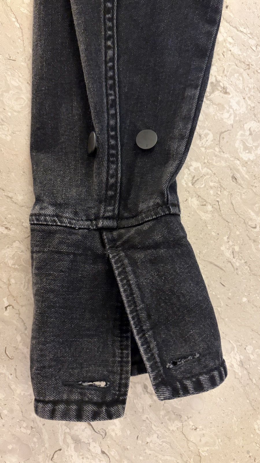 GU GU x rokh Assymetrical Denim Jacket Biker Cropped Size S / US 4 / IT 40 - 4 Thumbnail