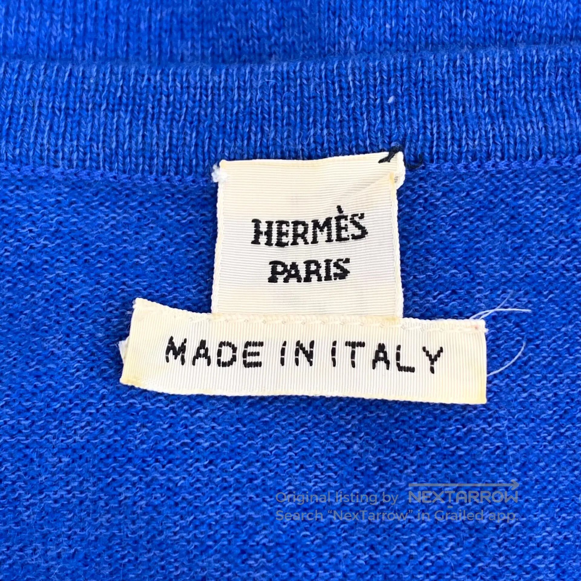 Hermes Hermes Dark Blue Carriage Print Patchwork Cashmere Round N Size XS / US 0-2 / IT 36-38 - 5 Thumbnail