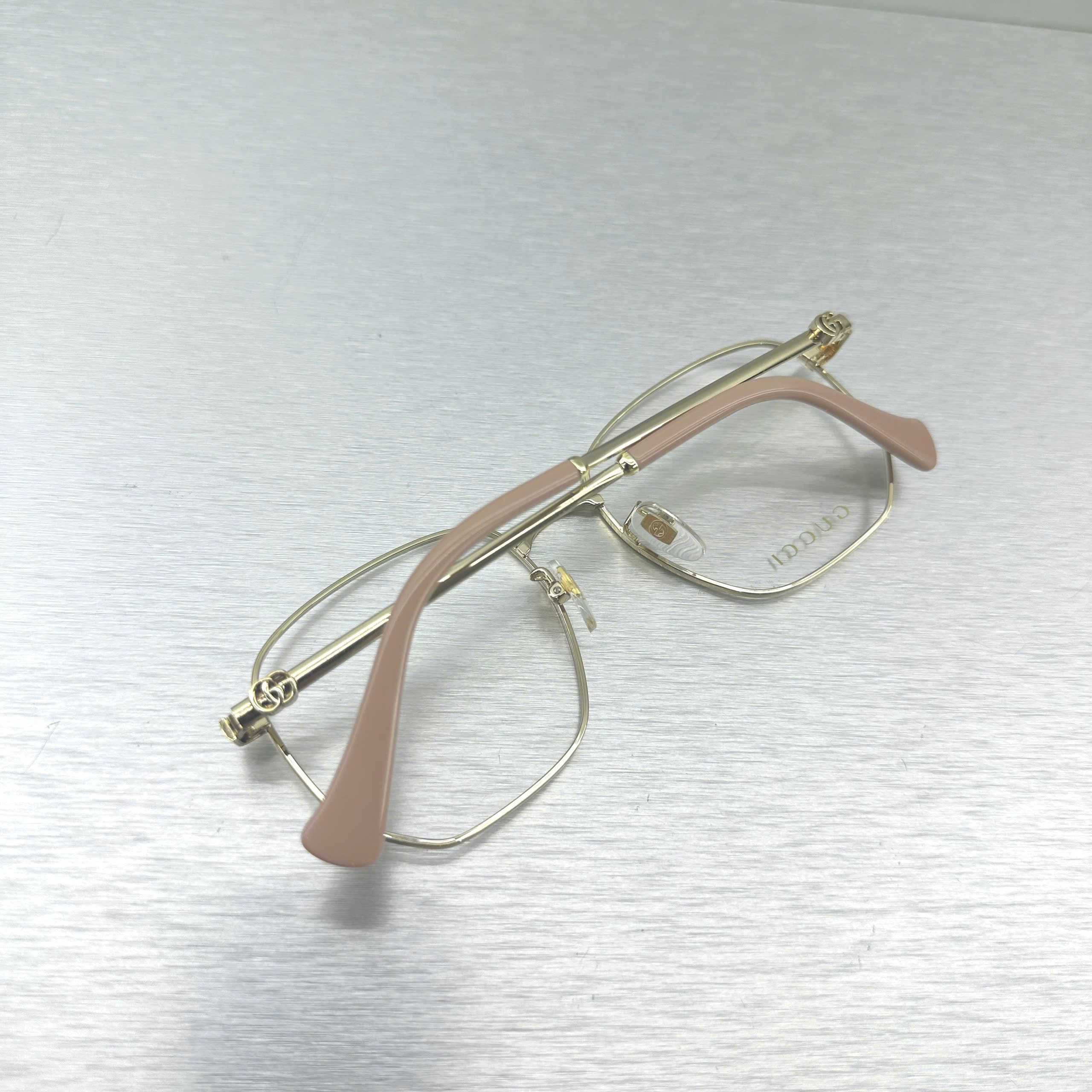 Gucci GUCCI GG1420OK 003 Eyeglasses GOLD Size ONE SIZE - 2 Thumbnail