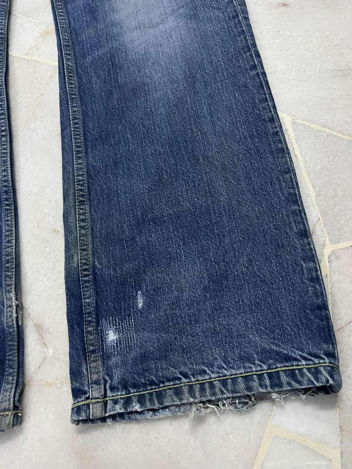 Evisu × Puma 💥90’s💥Vintage Evisu x Puma Distressed Ripped Jean Size US 34 / EU 50 - 5 Thumbnail