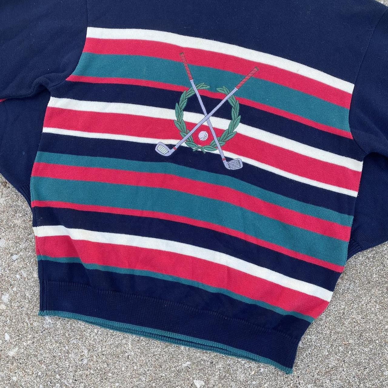 Marks & Spencer Vintage striped golf sweatshirt sweater Size US L / EU 52-54 / 3 - 3 Thumbnail