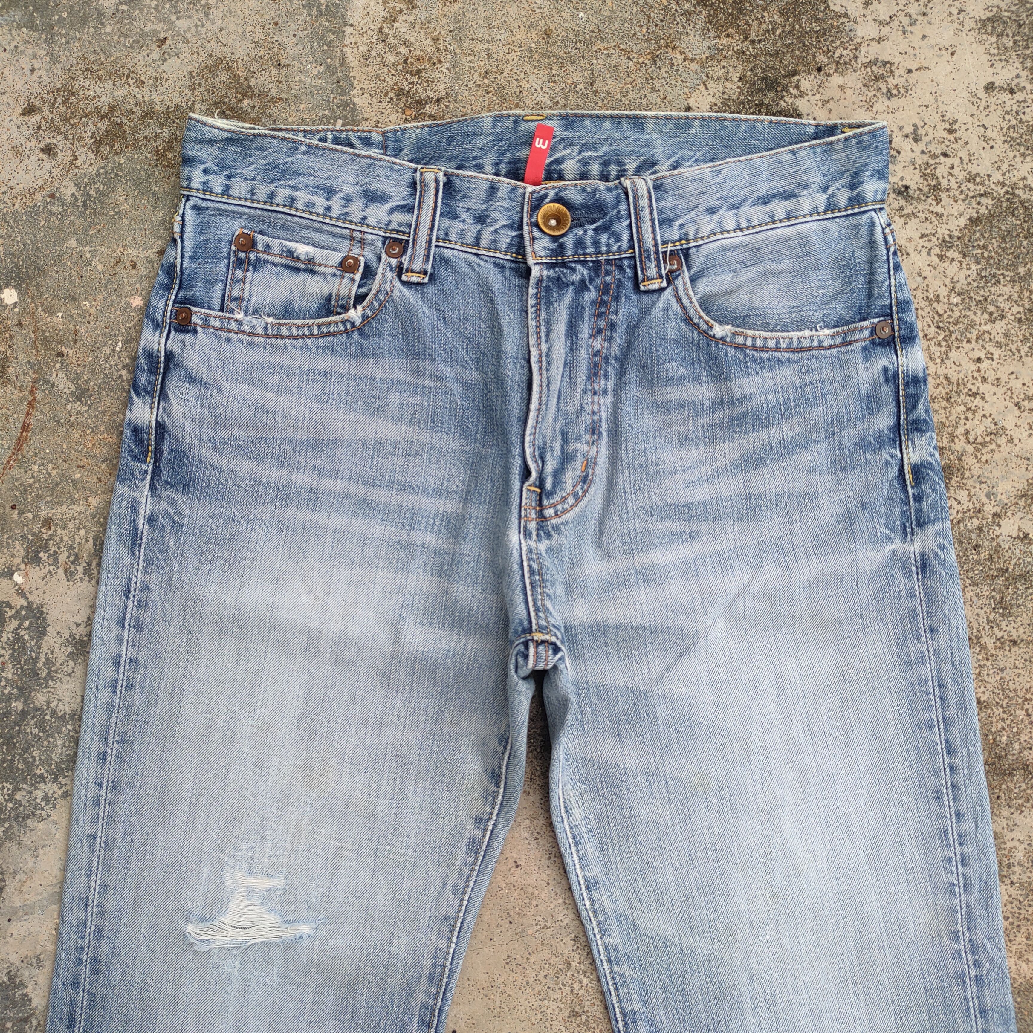 Japanese Brand × Jean × Vintage VINTAGE JAPANESE FADED BLUE DENIM JEANS PANTS Size US 30 / EU 46 - 2 Thumbnail