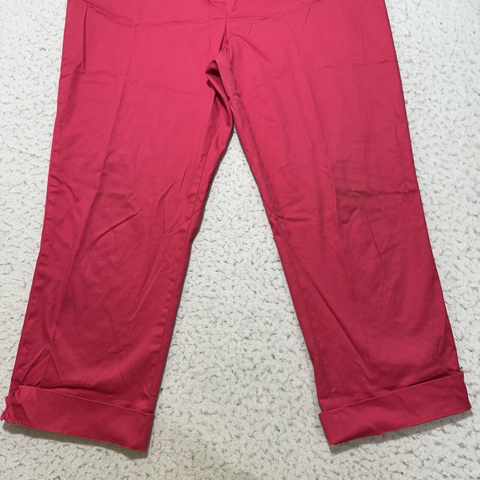 Jones New York Jones 12 Flat Front Hot Pink Pants 24" Inseam EasyCare Size 34" / US 12 / IT 48 - 5 Thumbnail