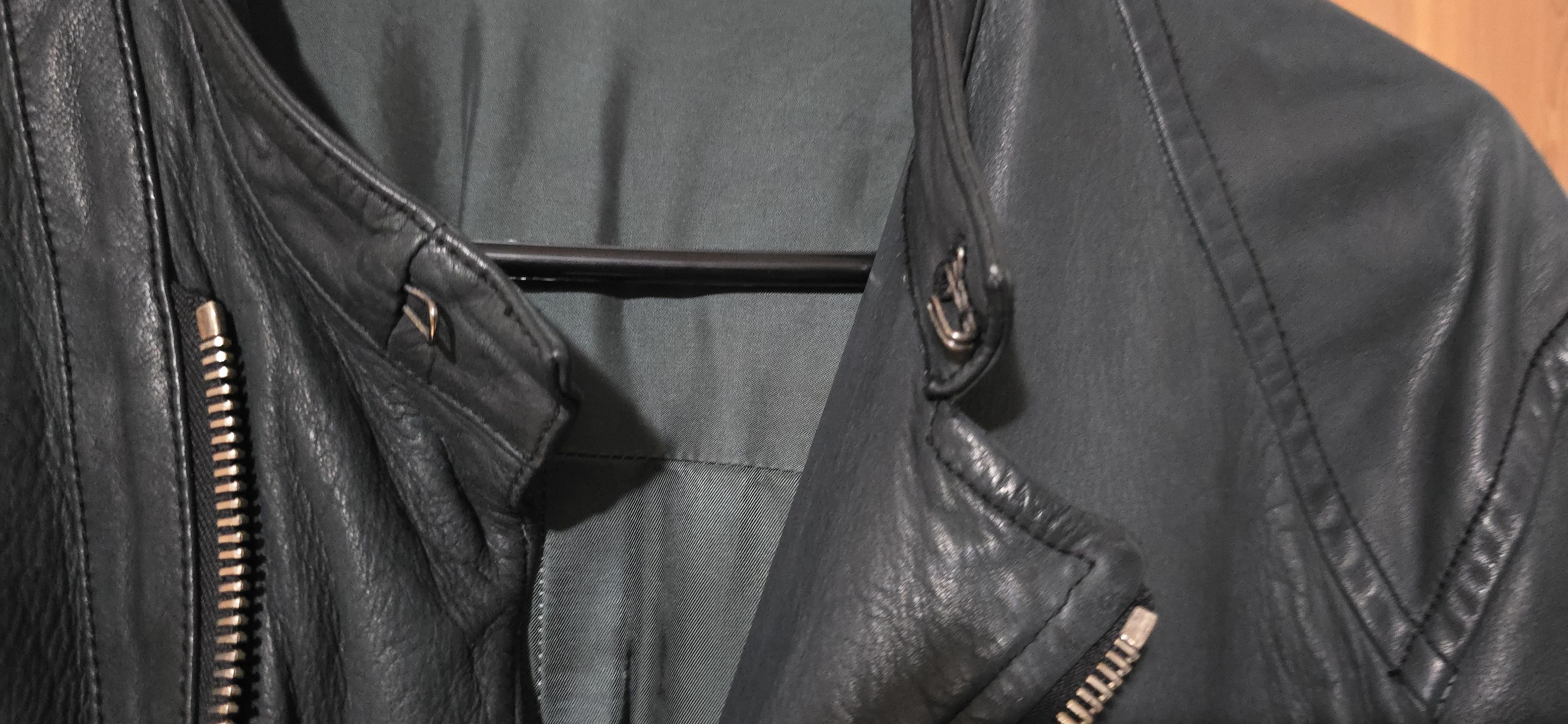 The Viridi-anne Dark Green Leather Biker Jacket Size US S / EU 44-46 / 1 - 9 Thumbnail