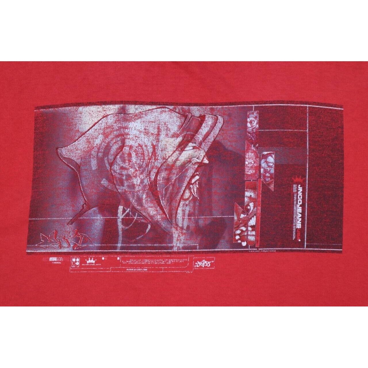 JNCO VTG Y2K JNCO Jeans Graphic T Shirt Anime Red Made In USA XL Size US XL / EU 56 / 4 - 5 Thumbnail