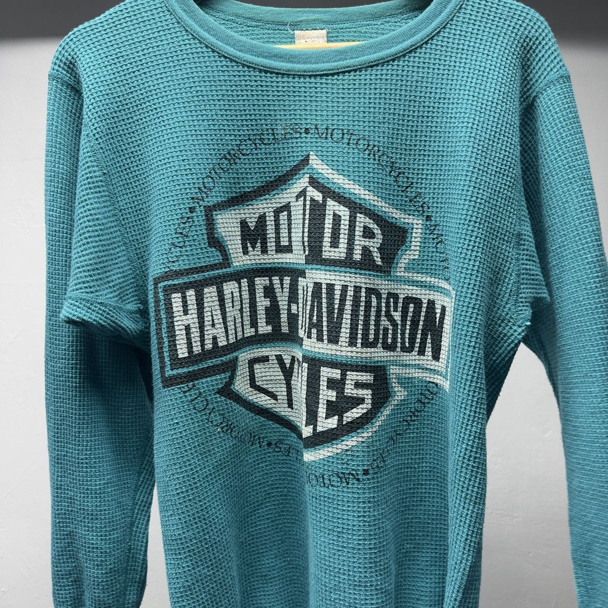 Harley Davidson 90s Harley Davidson Faded Thermal Shirt ERD Grunge Biker WCC Size US M / EU 48-50 / 2 - 4 Thumbnail
