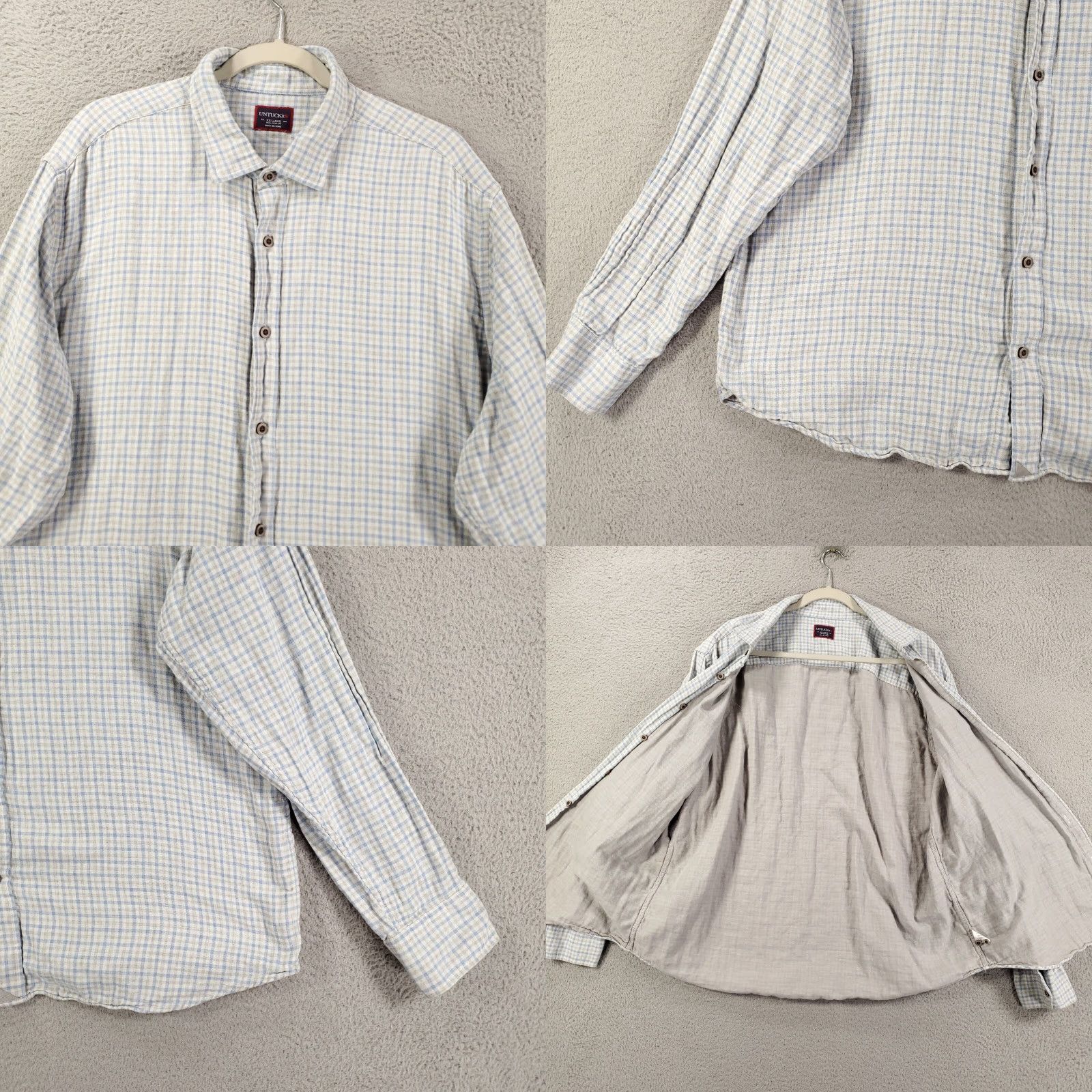 UNTUCKit **Untuckit Button-Up Shirt Men's 2XL Blue Gray Plaid Super Soft Comfort** Untuckit Button-Up Shirt Men's 2XL Blue Gray Plaid Super Soft Comfort Size US XXL / EU 58 / 5 - 8 Thumbnail
