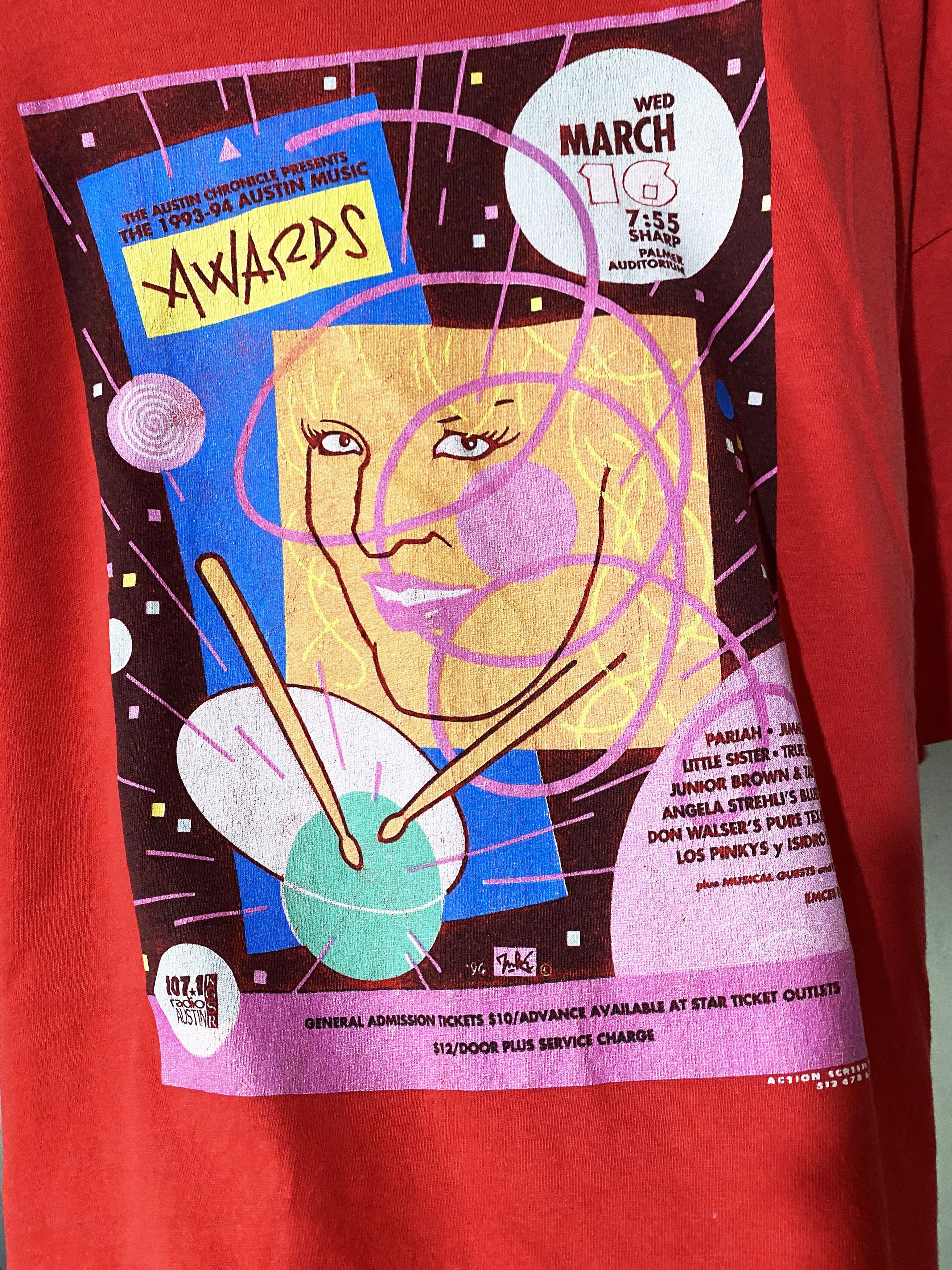 Band Tees × Vintage Vintage 1993 Austin Music Awards Guy Juke Poster Tee Shirt Size US XXL / EU 58 / 5 - 2 Thumbnail