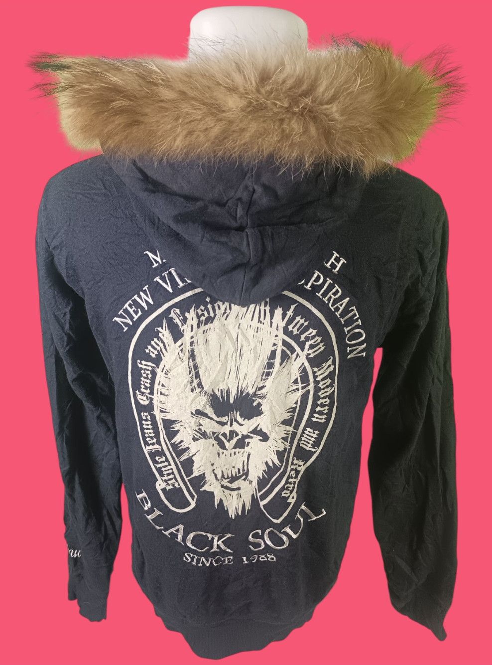 If Six Was Nine × Japanese Brand × Le Grande Bleu (L.G.B.) ONIARAI Black Soul Japanese Street Culture Fur Hoodie Size US M / EU 48-50 / 2 - 21 Thumbnail