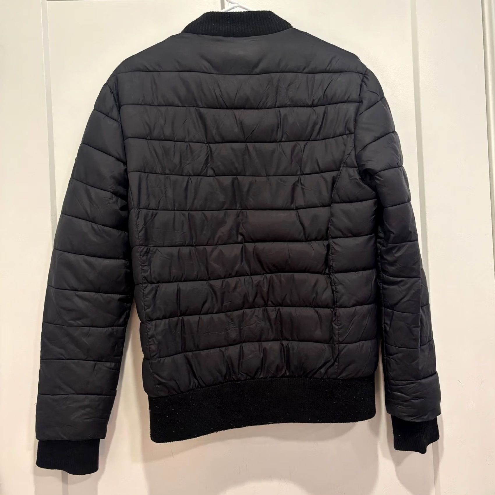 Superdry Superdry Black Fuji Puffer Bomber Jacket Men M Full Zip Quilted Outerwear Size US M / EU 48-50 / 2 - 4 Thumbnail