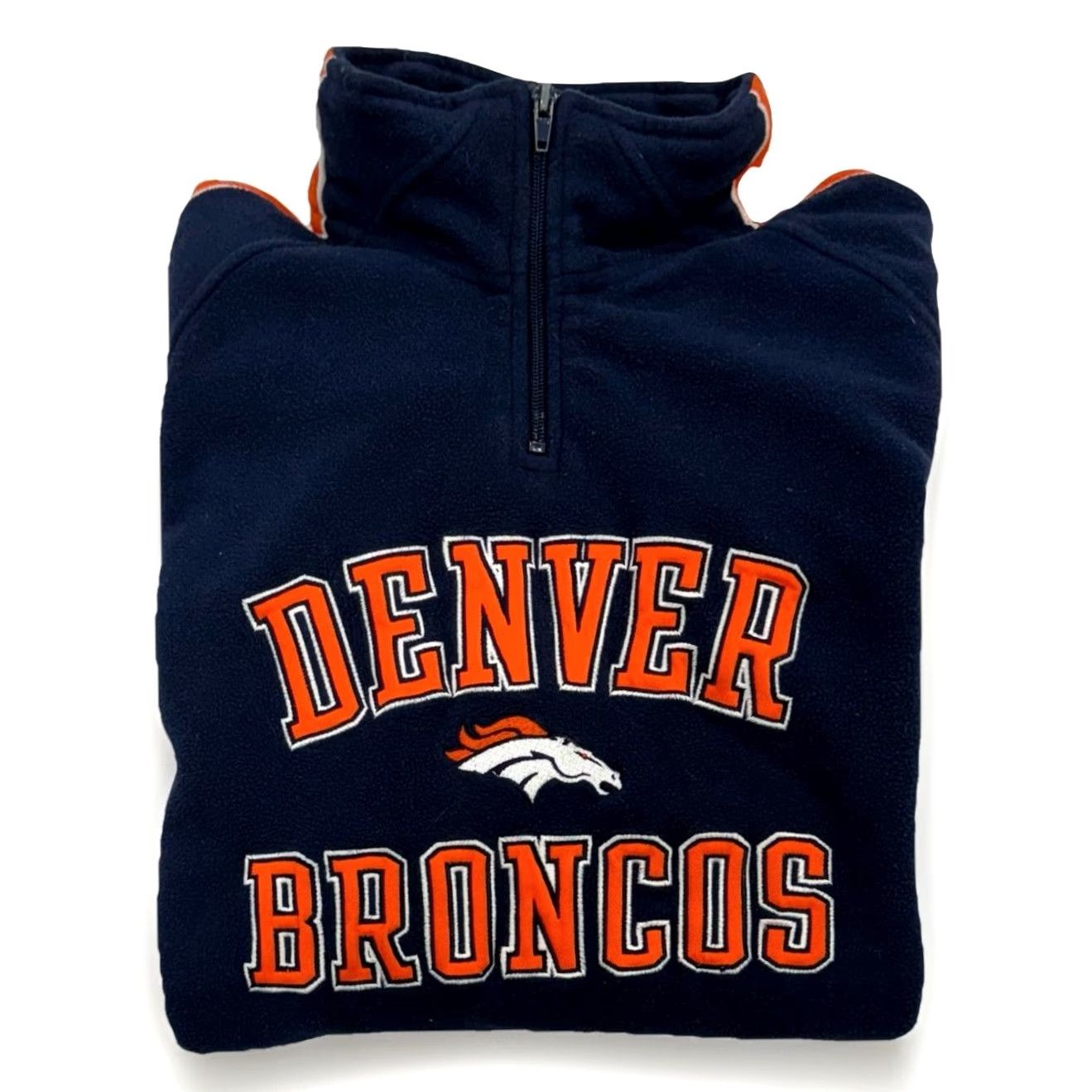 Reebok VINTAGE Reebok Denver Broncos Sweatshirt Pullover 1/4 Zip Fleece Men’s XL Blue Size US XL / EU 56 / 4 - 2 Thumbnail
