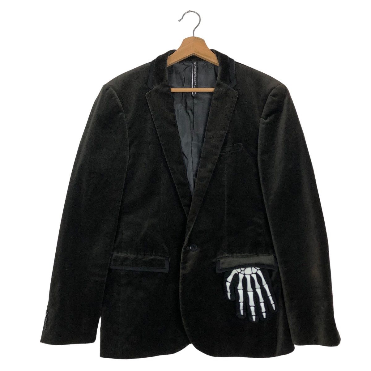 Black Barrett 90’s Black Barrett Neil Barrett Velvet Jacket Double Breast Size US M / EU 48-50 / 2 - 2 Thumbnail