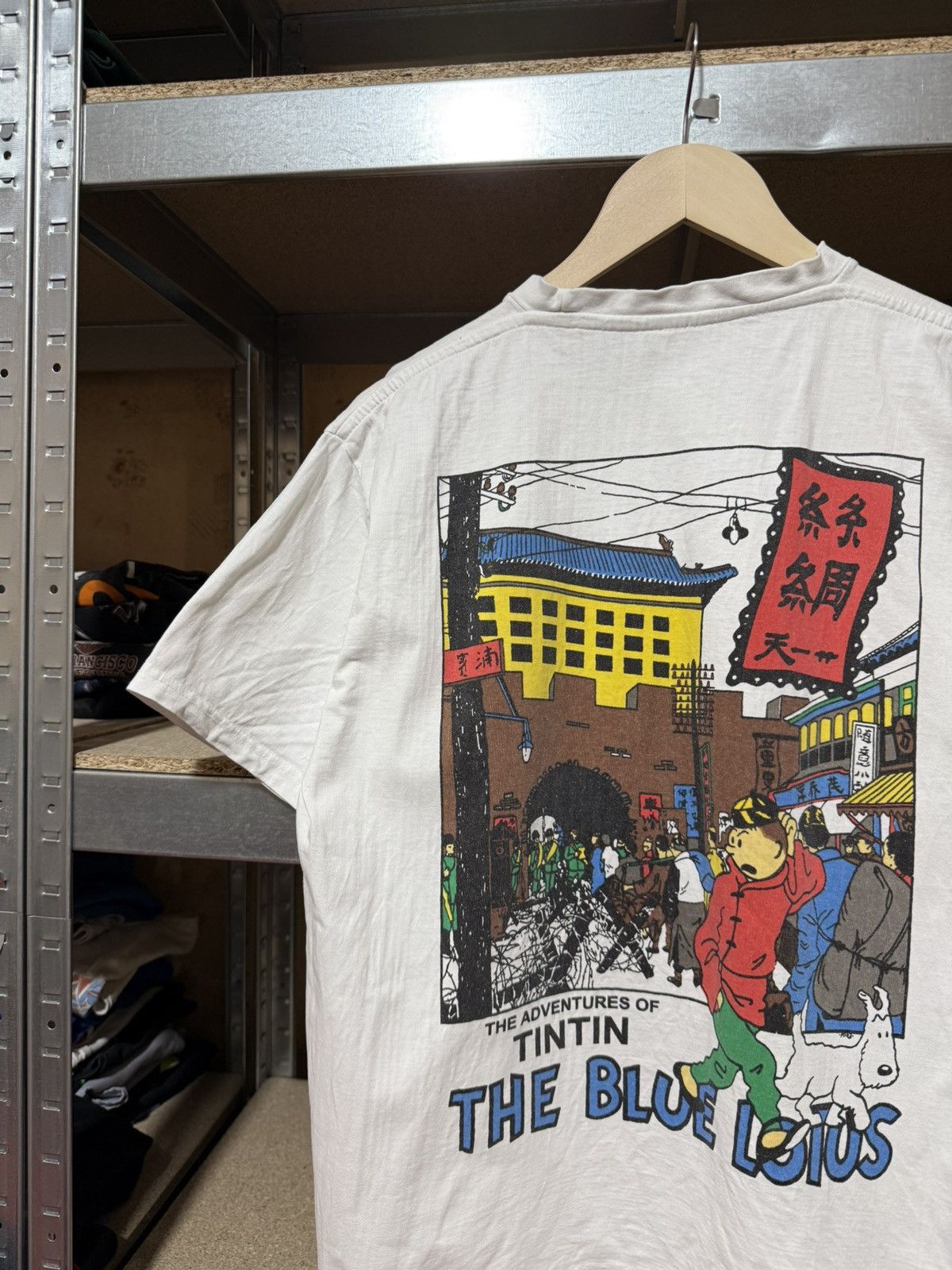 Cartoon Network × Vintage Vintage 90s The Adventures Of Tin Tin The Blue Louis T-Shirt Size US L / EU 52-54 / 3 - 3 Thumbnail