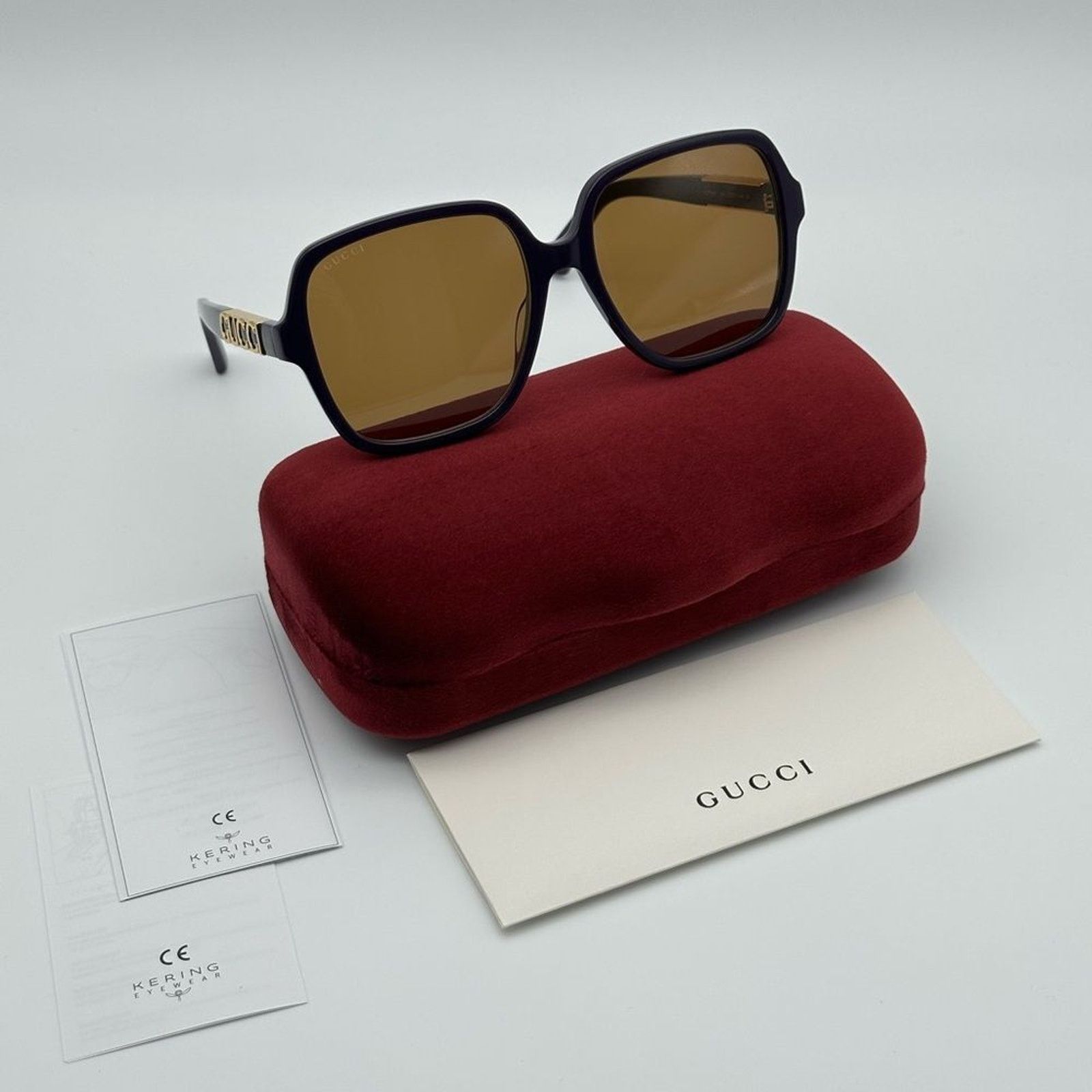 Gucci BRAND NEW GUCCI GG1189S 005 Violet/Brown Women Sunglasses Size ONE SIZE - 9 Thumbnail
