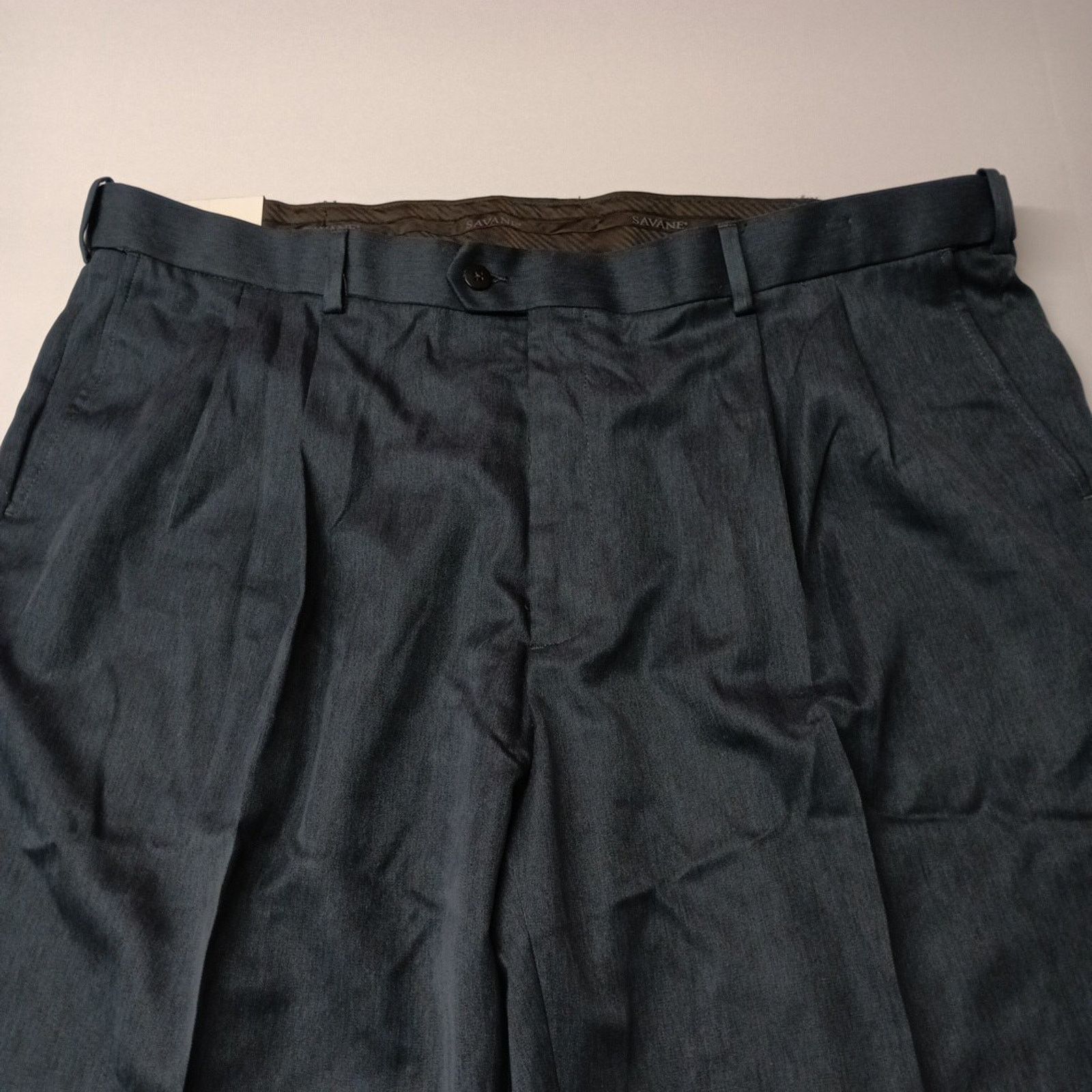 Savane Savane Dress Pants Men's Size 44x30 Straight Pleated Blue Size US 44 / EU 60 - 4 Thumbnail