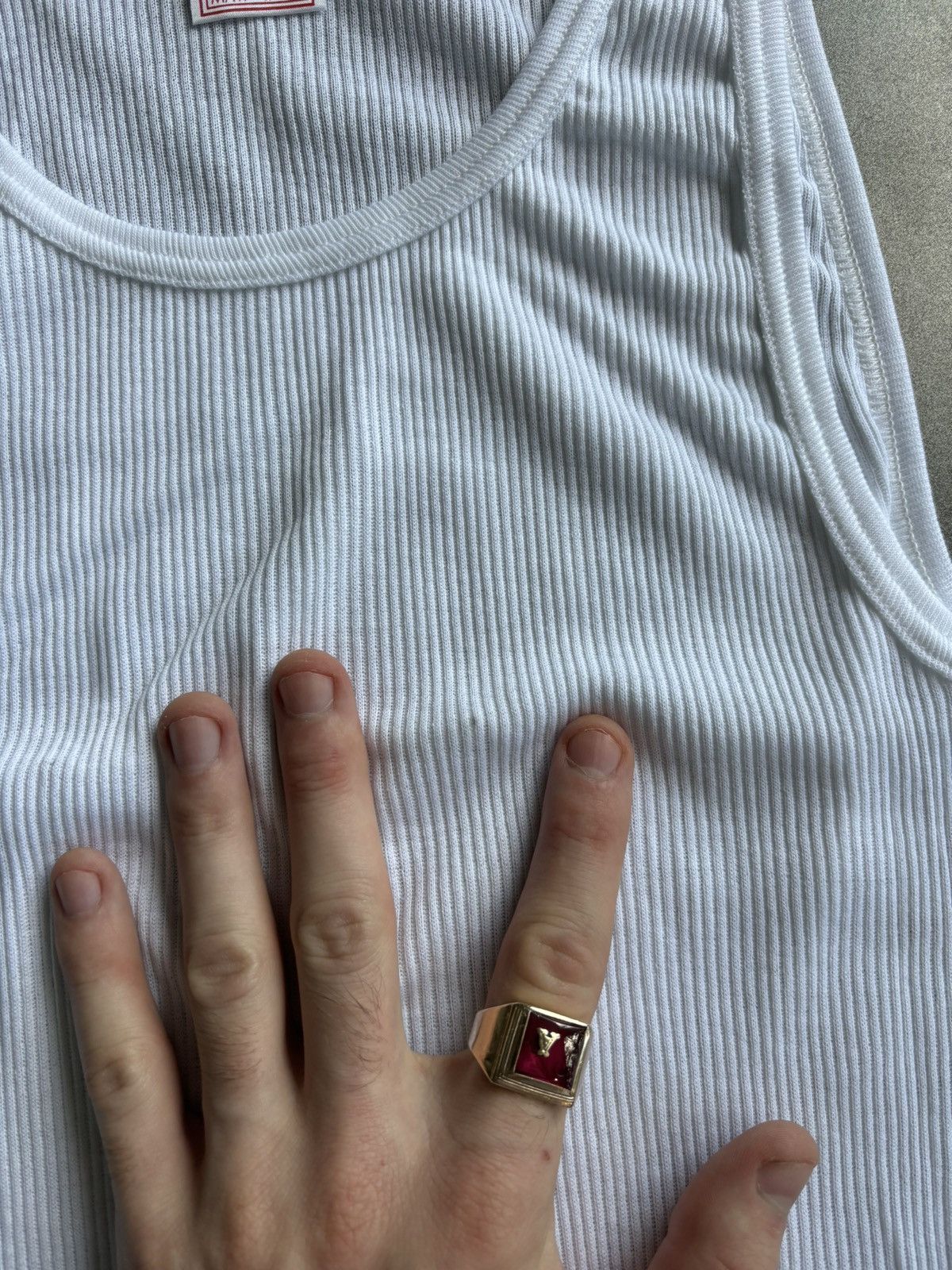 Hanes × Vintage 1980s Vintage Tank Top 50/50 Blank Undershirt Wife Stanfield Size US M / EU 48-50 / 2 - 6 Thumbnail