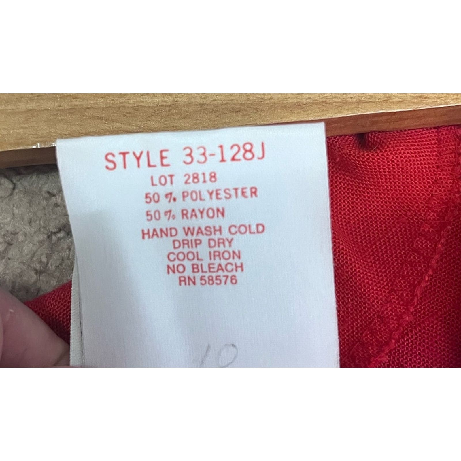 Vintage Vintage Red Women’s Britland Dress 5 Size S / US 4 / IT 40 - 9 Thumbnail