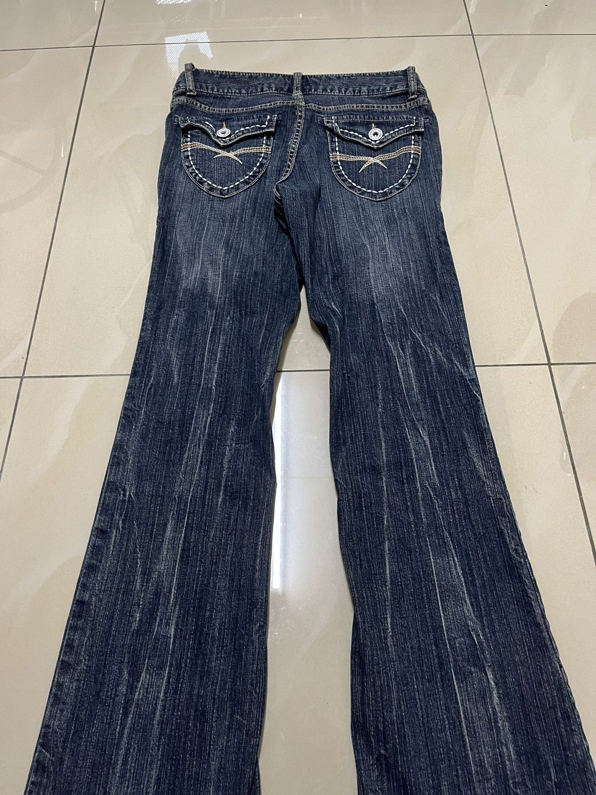 Japanese Brand Flare Jeans Theoria Thunder low rise stretch denim bootcut Size US 28 / EU 44 - 7 Thumbnail