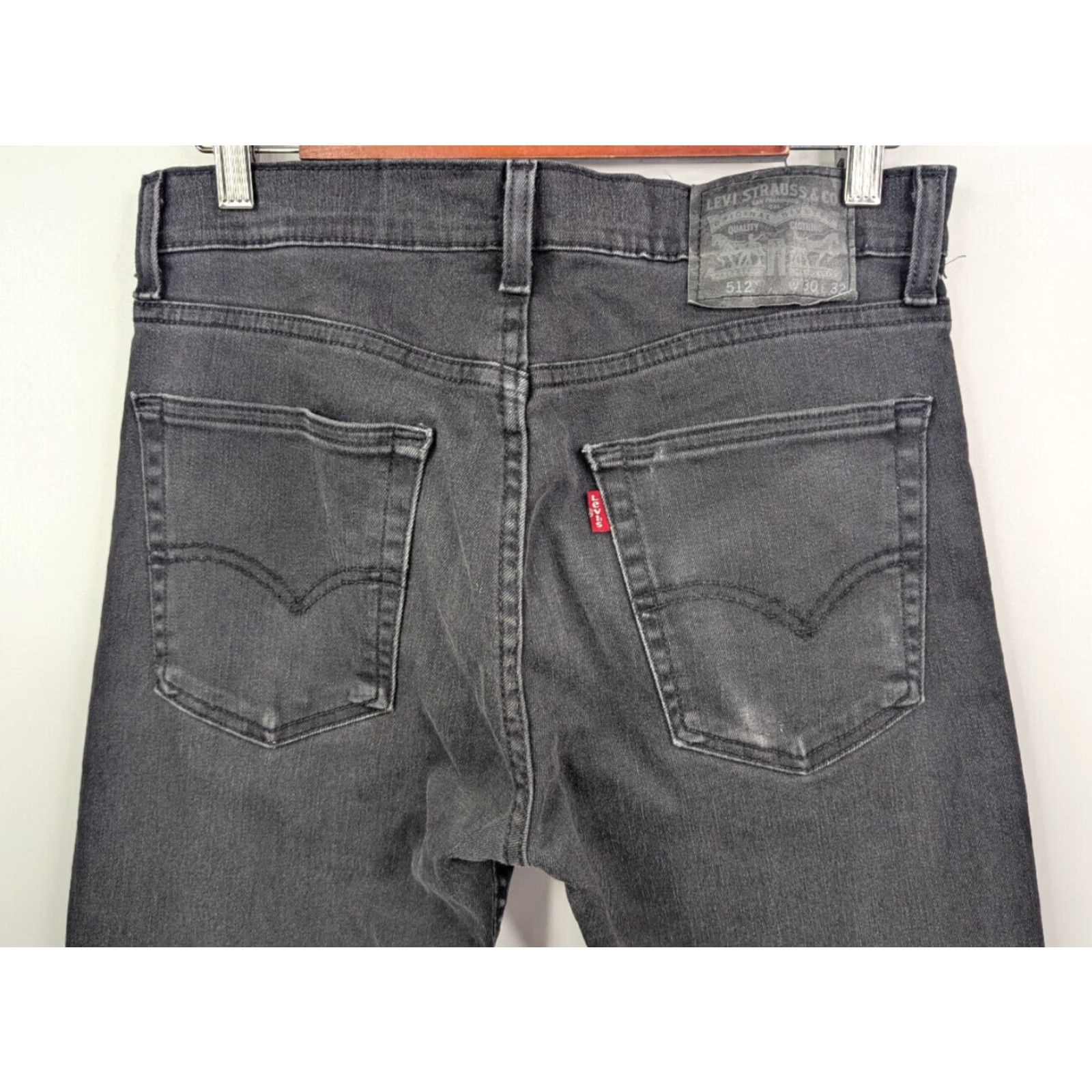 Levi's Levi’s Levi's 512 Jeans Mens Size 30x32 Black Slim Fit Taper Leg Denim Pants Jeans Size US 30 / EU 46 - 5 Thumbnail