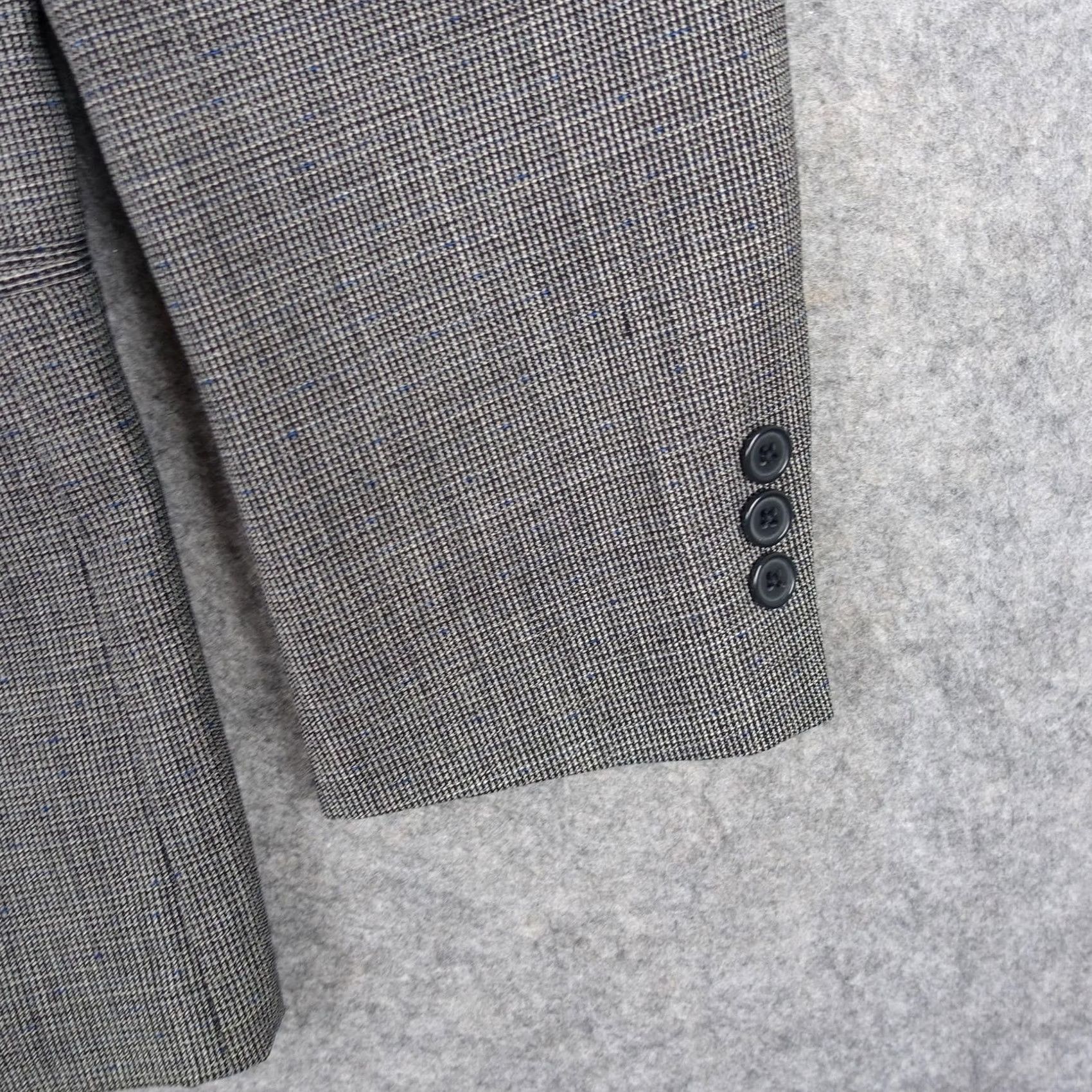 Tallia VINTAGE Tallia Blazer Mens 40 Gray Wool Check Jacket Sport Coat USA Made Italy Size 40R - 6 Thumbnail