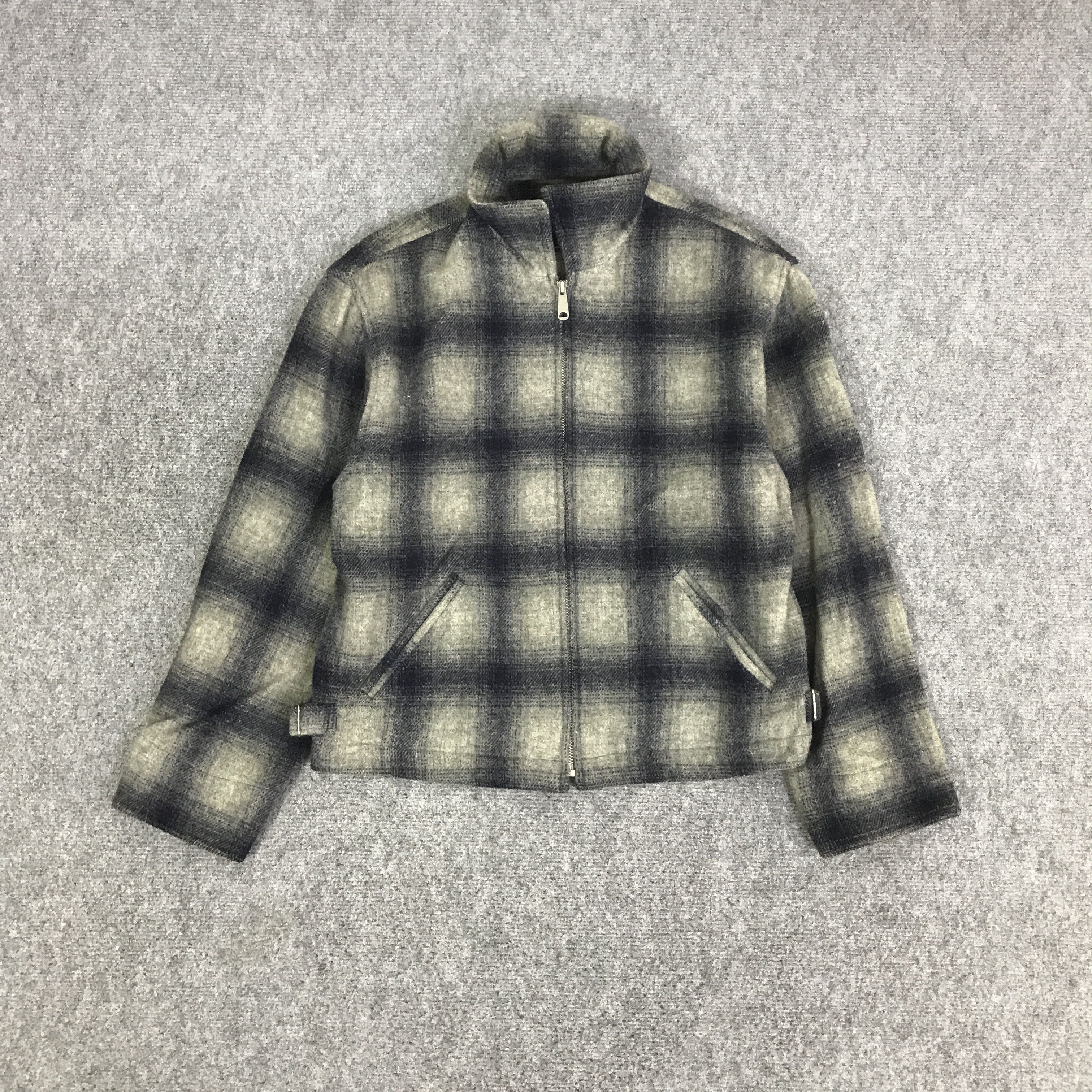 Japanese Brand VINTAGE 90s FLIES JAPAN WOOL TARTAN JACKET K87B2 Size US S / EU 44-46 / 1 - 1 Thumbnail