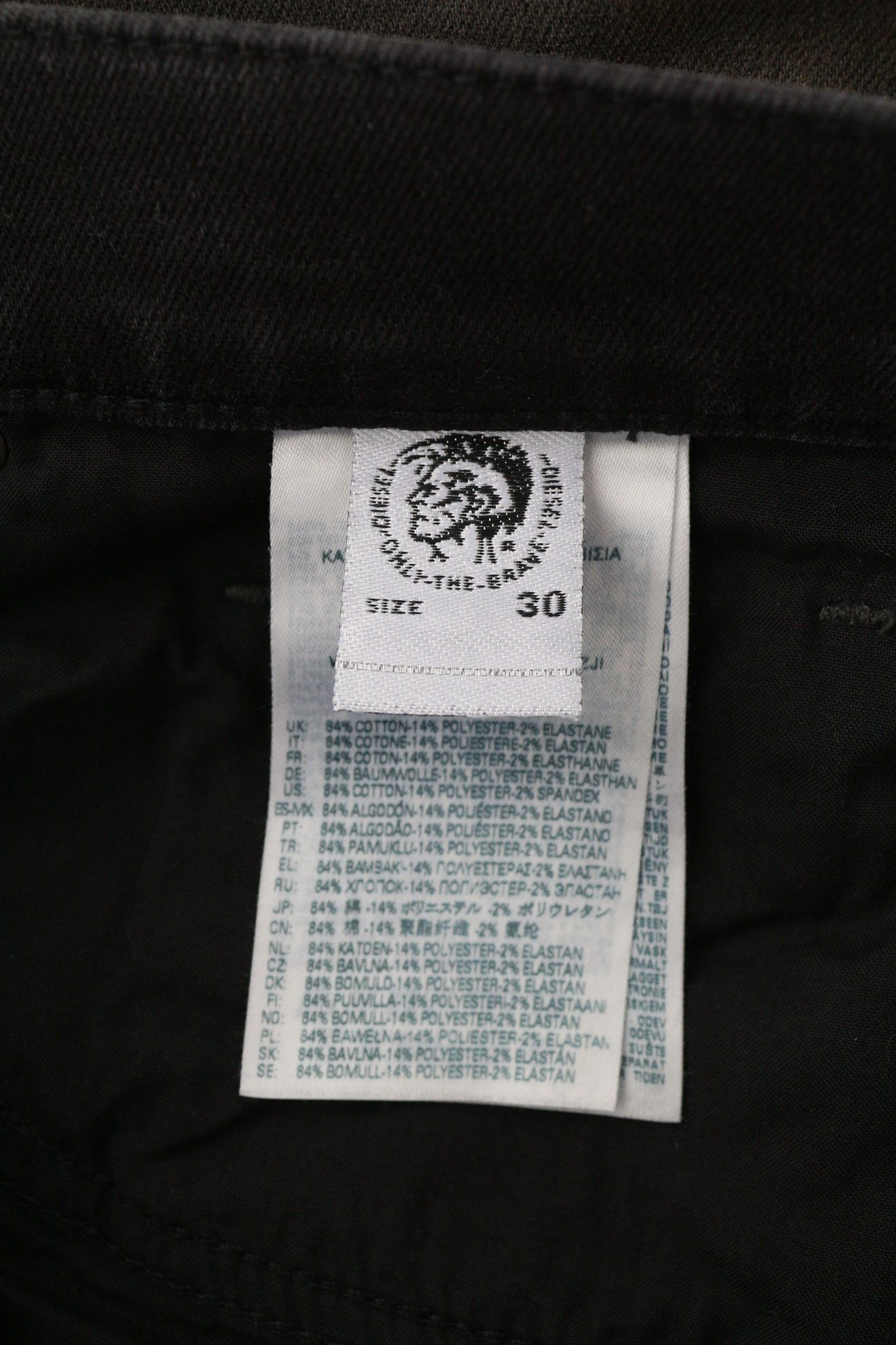 Diesel D-STRUKT JOGG 09B04 W30 Slim Stretch Black 40443 Size US 30 / EU 46 - 8 Thumbnail