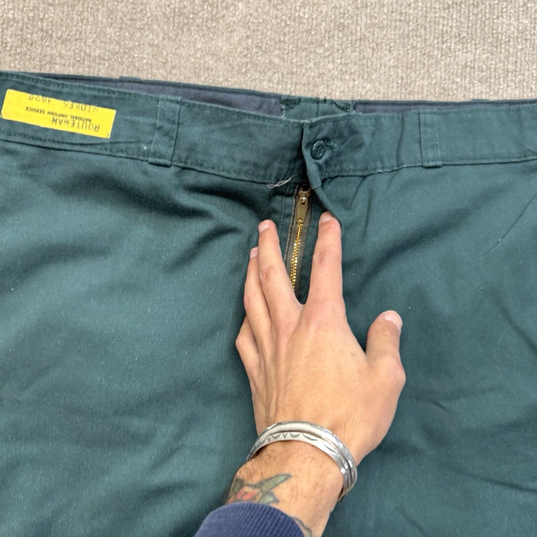 Vintage VINTAGE Chino Pants Mens 36x28 Workwear USA Made Green Talon Size US 36 / EU 52 - 4 Thumbnail