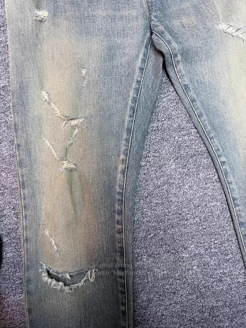 Saint Laurent Paris Saint Laurent Paris Distressed Destroyed Denim Jeans i Size US 31 - 6 Thumbnail