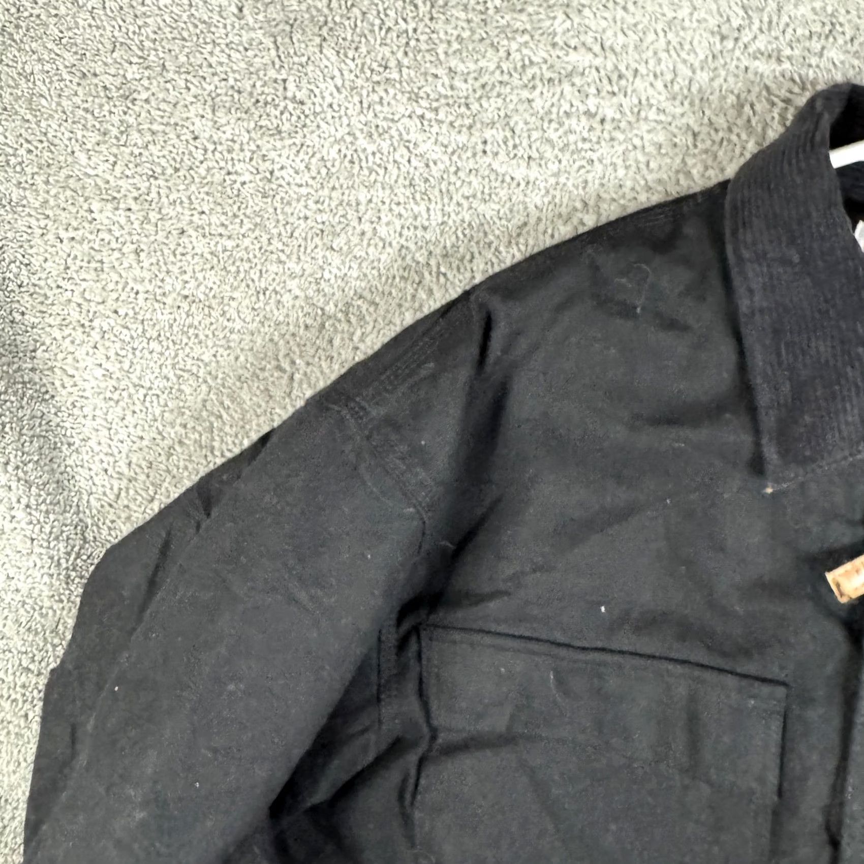 Logo 7 Five Rock Jacket Mens L Black Canvas Insulated Full Zip Pockets Logo Back Embroidered Workwear Quilted Outdoor Winter Size US L / EU 52-54 / 3 - 4 Thumbnail