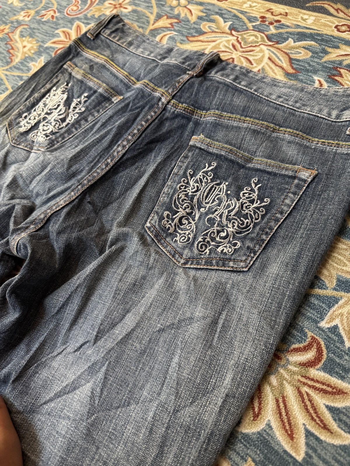 Designer × Japanese Brand 🔥 Flare X Theoria Jeans Size US 32 / EU 48 - 7 Thumbnail