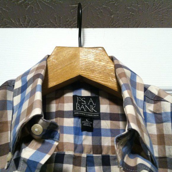 Jos. A. Bank JOS.A.BANK MEN'S 100%COTTON CASUAL SHIRT SIZE: L Size US L / EU 52-54 / 3 - 5 Thumbnail