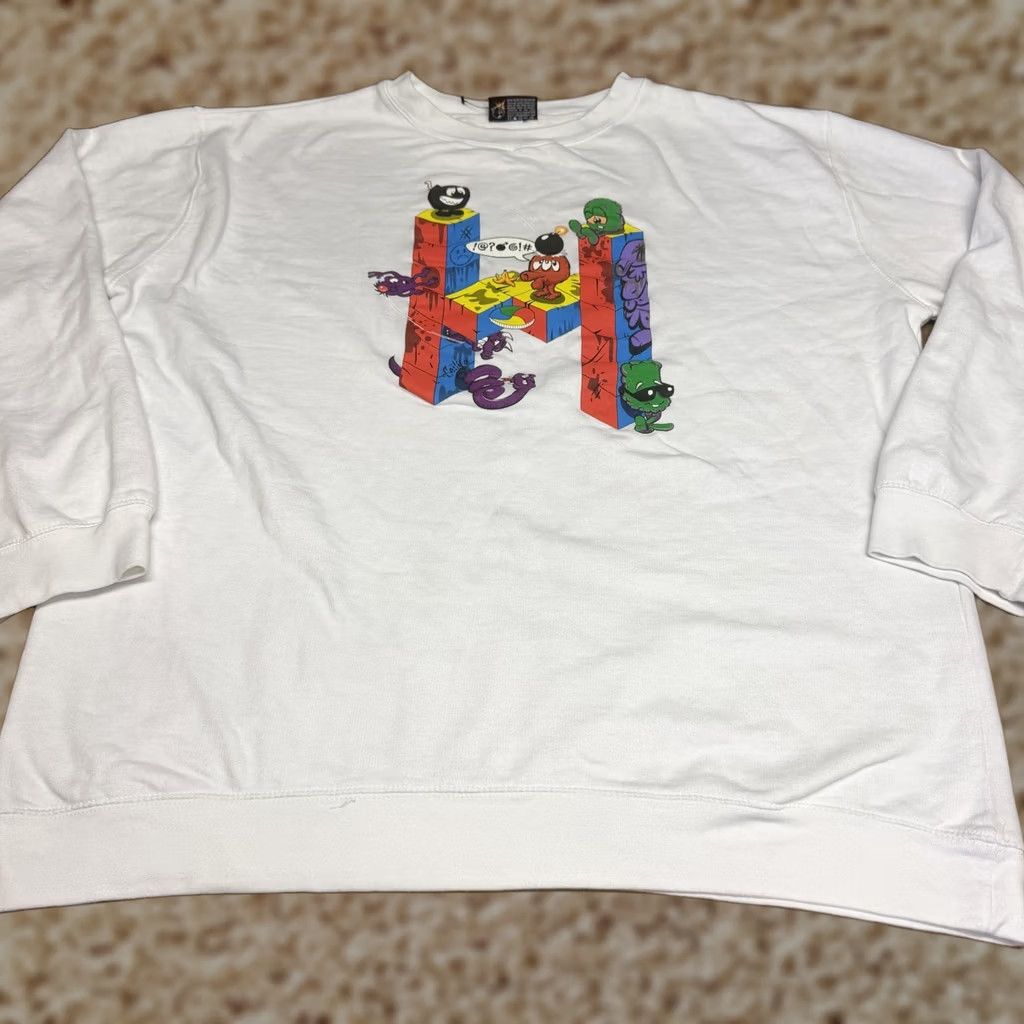 The Hundreds The Hundreds Sweatshirt Mens 2XL White Cartoon Graphic Fleece Pullover Crewneck Size US XXL / EU 58 / 5 - 1 Thumbnail