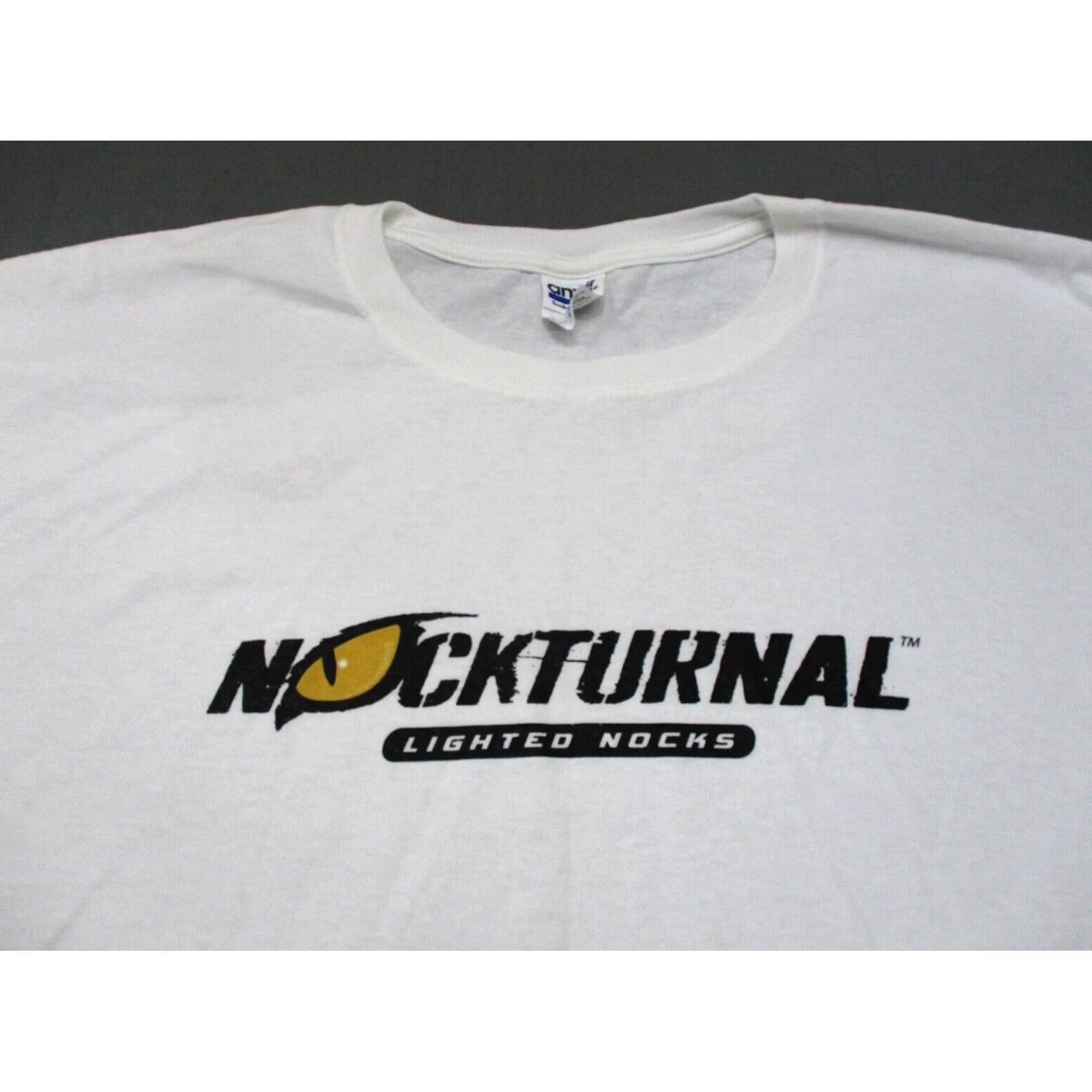 Anvil Nockturnal Lighted Nocks Shirt Mens 3XL XXXL White Short Sleeve T-Shirt Comfort Cotton Anvil Logo Crew Neck Mens Baseball Outdoor USA Vintage: No Size US XXL / EU 58 / 5 - 3 Thumbnail