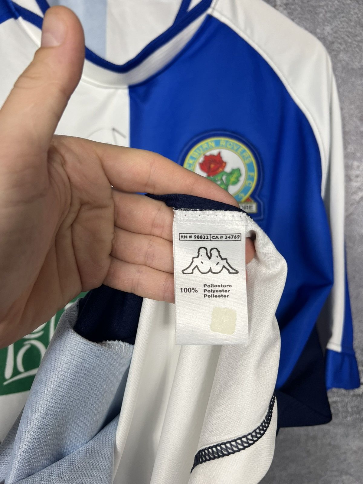 Kappa Vintage 2000 Blackburn Rovers Kappa Signed Jersey Tshirt Kit Size US XXL / EU 58 / 5 - 13 Thumbnail