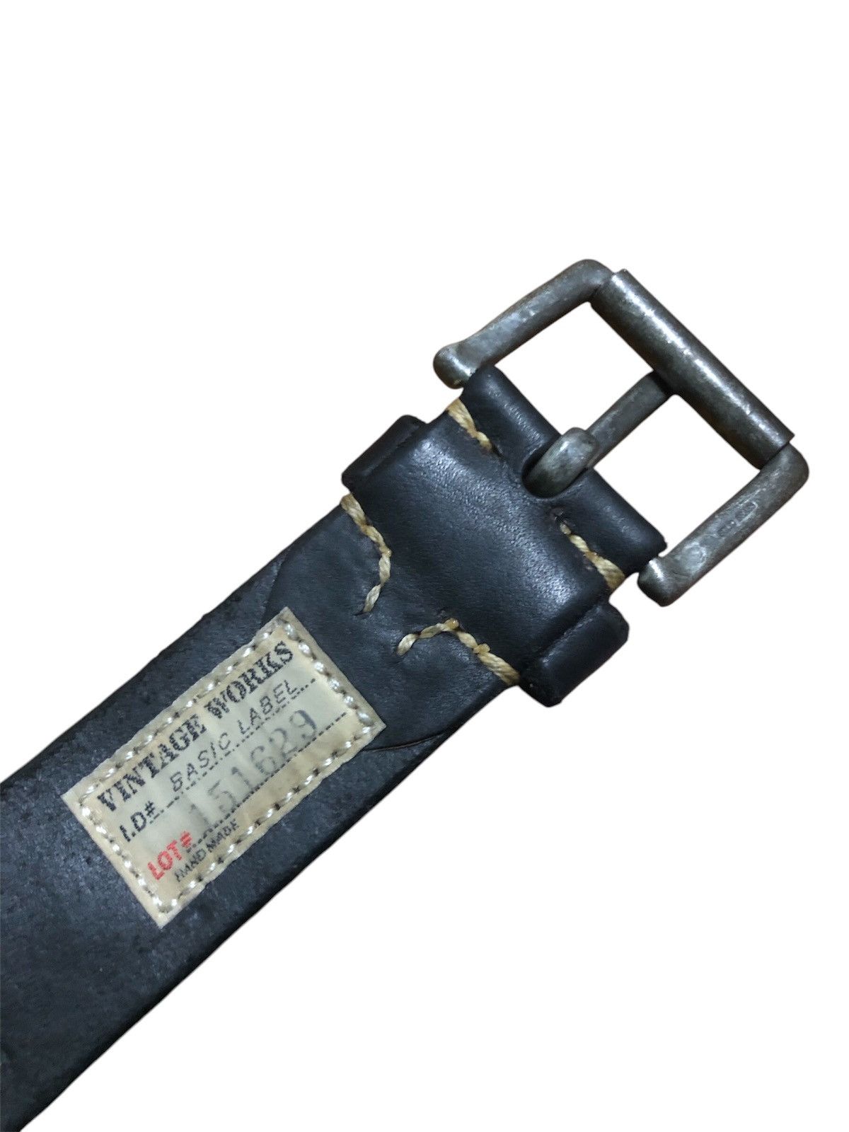 Handmade × Japanese Brand × Vintage VINTAGE WORKS HAND MADE LEATHER BELT DH5550 Size 34 - 2 Thumbnail