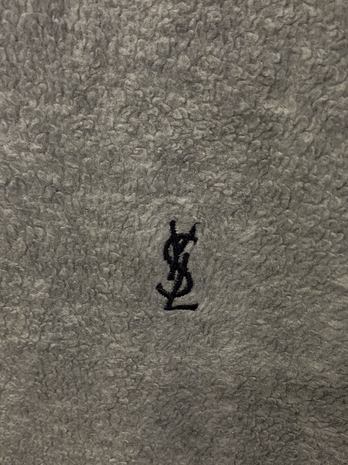 Yves Saint Laurent Fleece YSL Sweatshirt Grey Vintage Turtleneck 90s Sweater Size US L / EU 52-54 / 3 - 3 Thumbnail