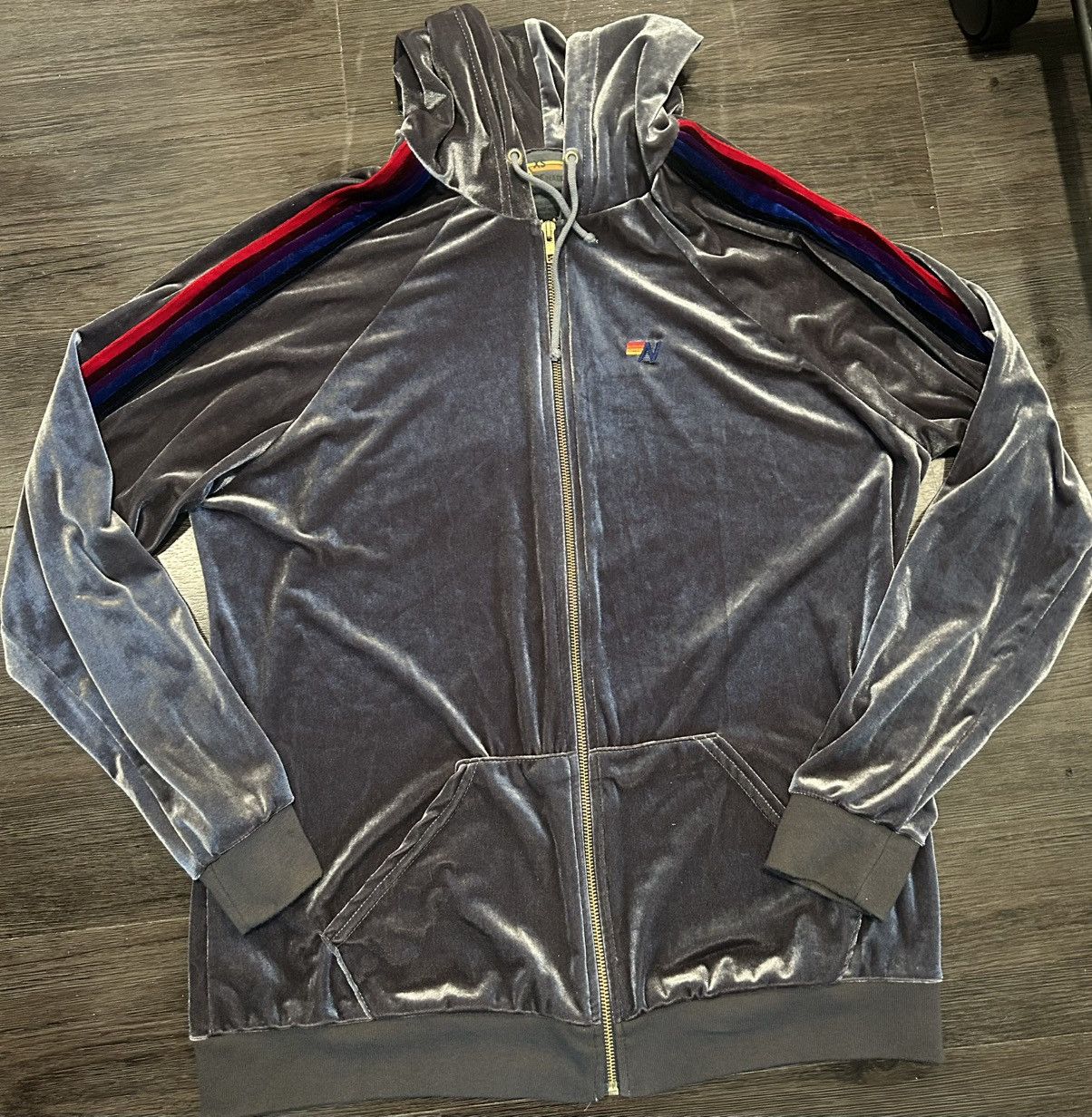 Aviator Nation Aviator Nation, Charcoal Grey Limited Edition Velvet Zip-Up Size US XS / EU 42 / 0 - 1 Thumbnail