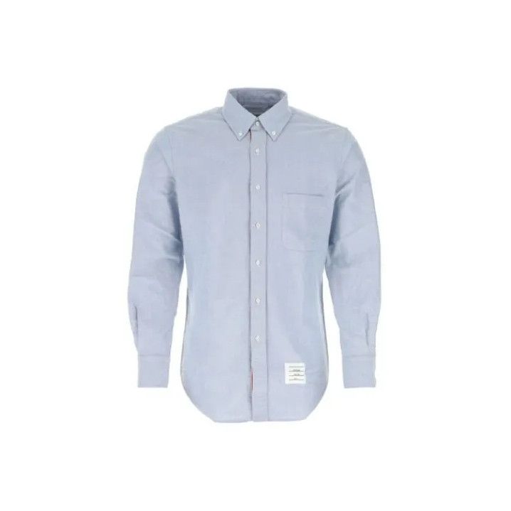 Thom Browne Thom Browne Blue Cotton Long Sleeve Shirt Size US S / EU 44-46 / 1 - 1 Thumbnail