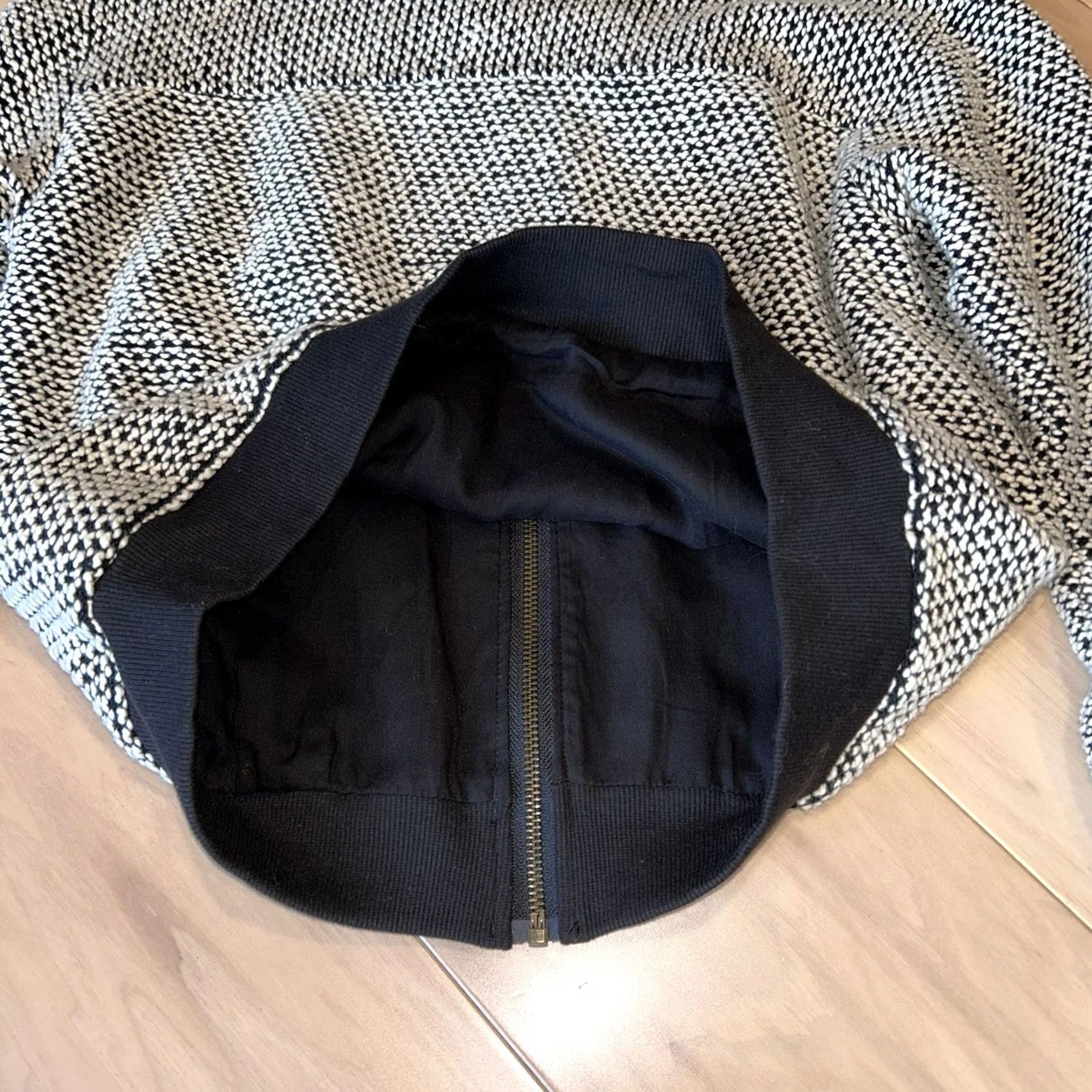 Marine Layer VINTAGE Marine Layer Birdseye Bomber Jacket Black/White Full Zip Coat Women’s Small Size S / US 4 / IT 40 - 4 Thumbnail