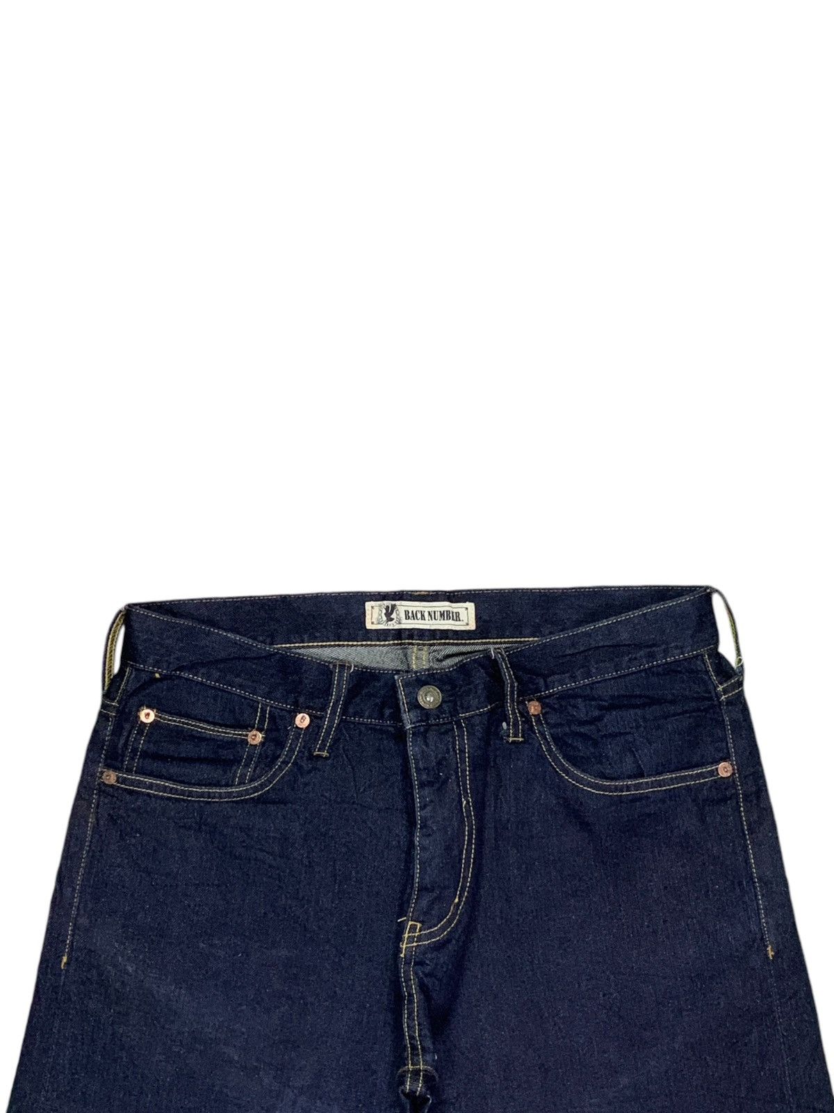 JNCO × Japanese Brand Vintage Back Number Selvedge Raw Denim Loose Jean Shorts Size US 32 / EU 48 - 5 Thumbnail